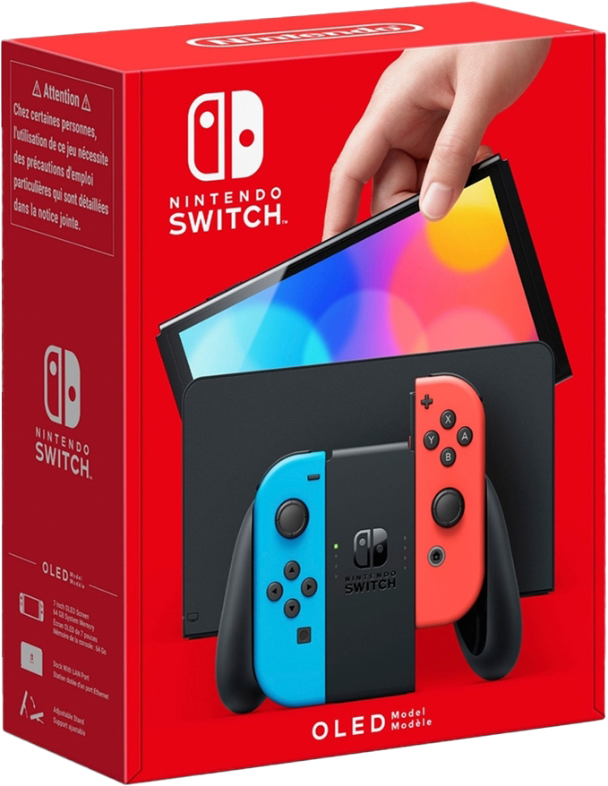 Nintendo Switch Oled Neon Blue/neon Red - Spielkonsolen 0045496453442