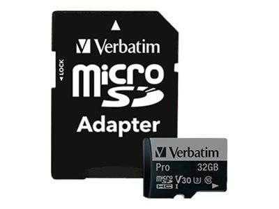 Verbatim Pro U3 Microsd/sd - 90mb/s - 32gb - Speicherkarten