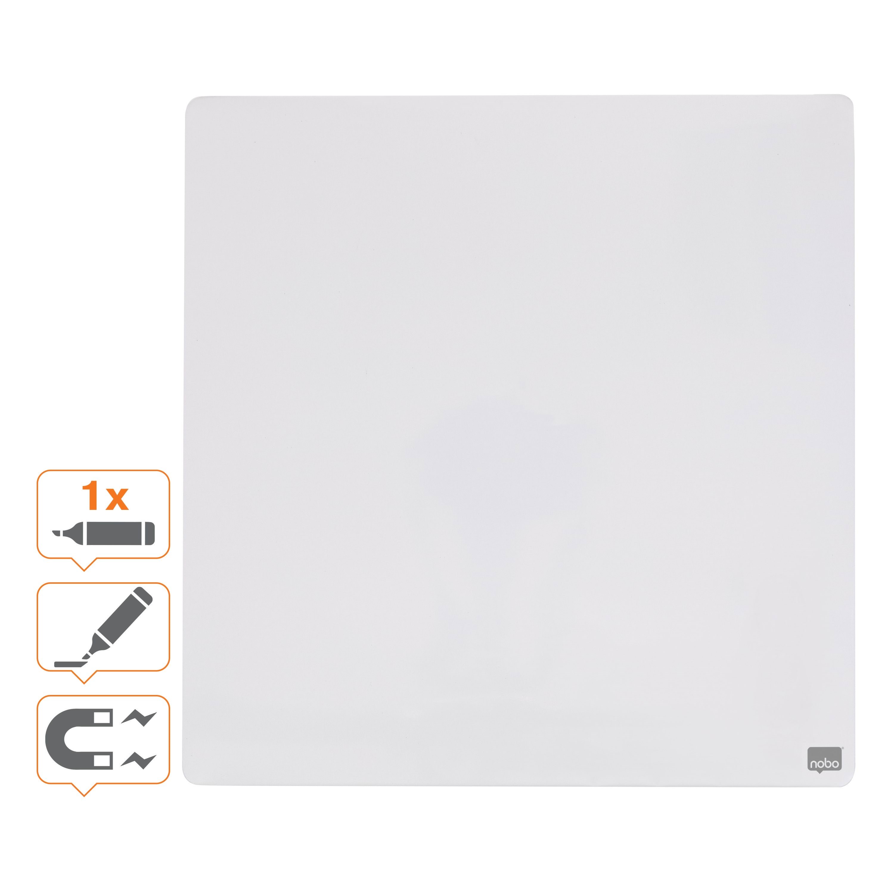 Nobo Quadratisches Whiteboard 36 x 36cm Weiß - Konferenz Und Praesentation 1903802
