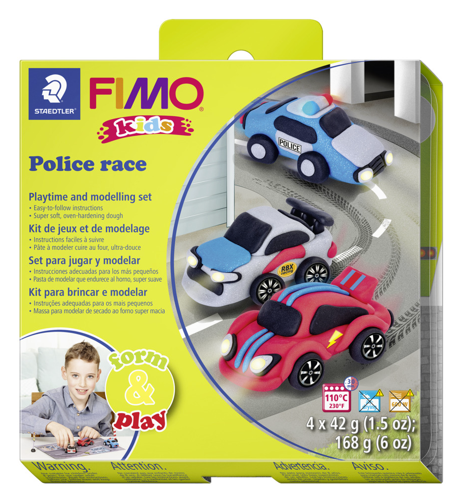 Staedtler Set Mod.Clay Fimo Kids F&P P. Race - Hobby Zubehoer 8034 29 LZ