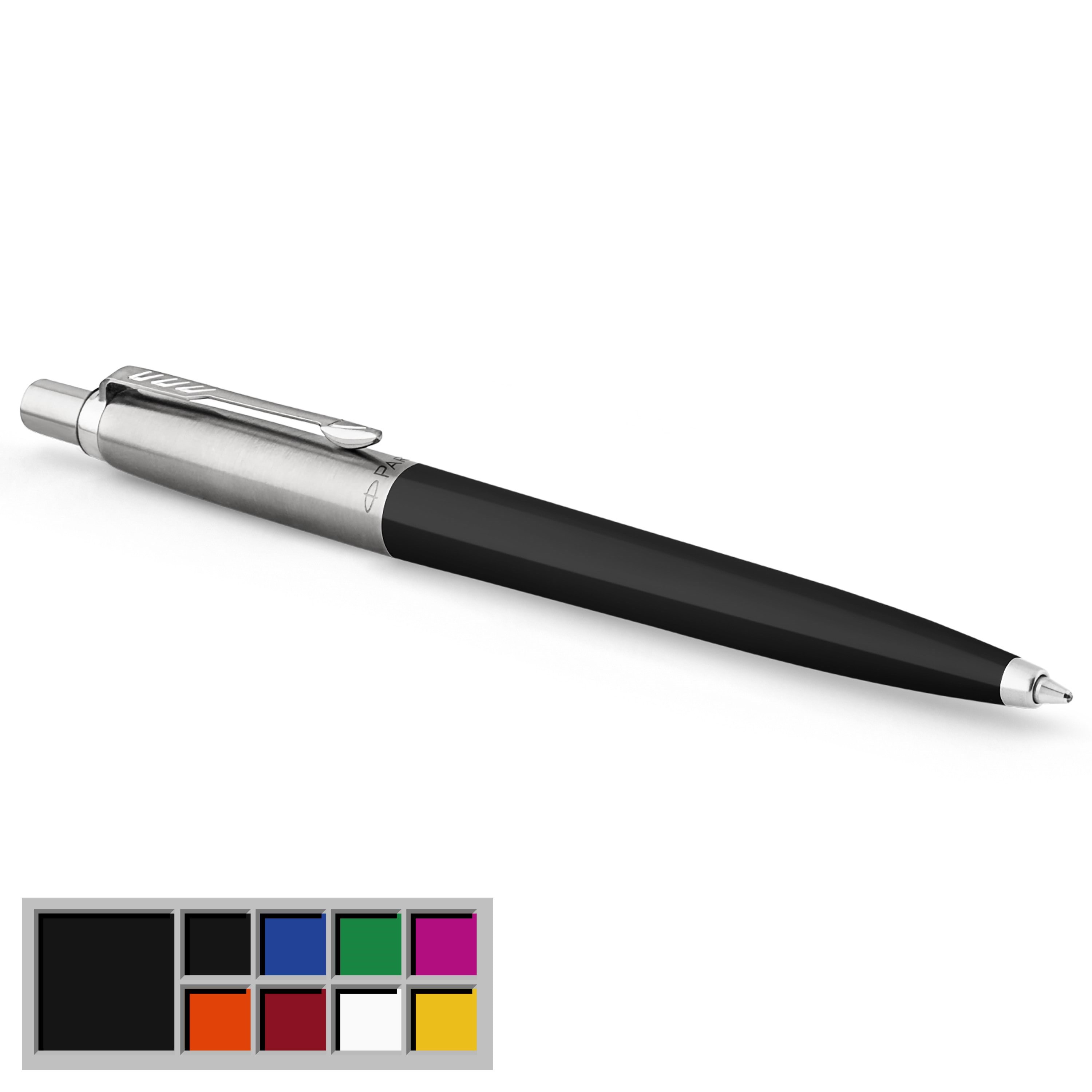 Parker Jotter Originals Kugelschreiber | Klassisches Schwarz | Mittlere Spitze | Blau Tinte - Utensilien Zum Schreiben Und Zeichnen