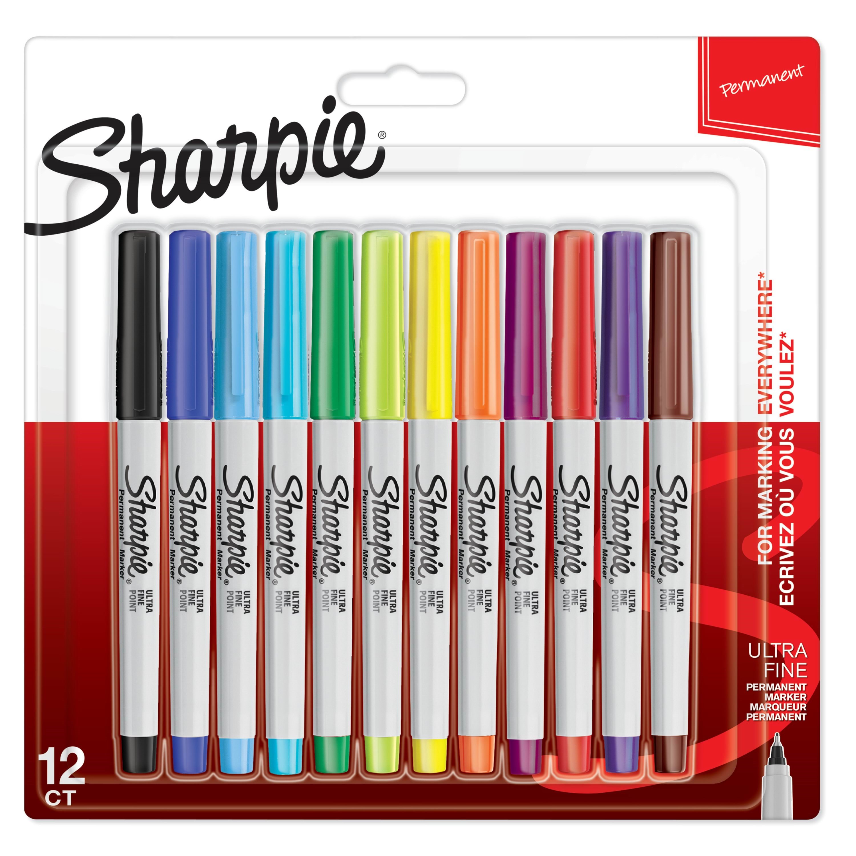 Sharpie Permanent Marker | Marker Stifte Mit Ultra-feiner Spitze | Gemischte Farben | 12stück Market Set - Utensilien Zum Schreiben Und Zeichnen