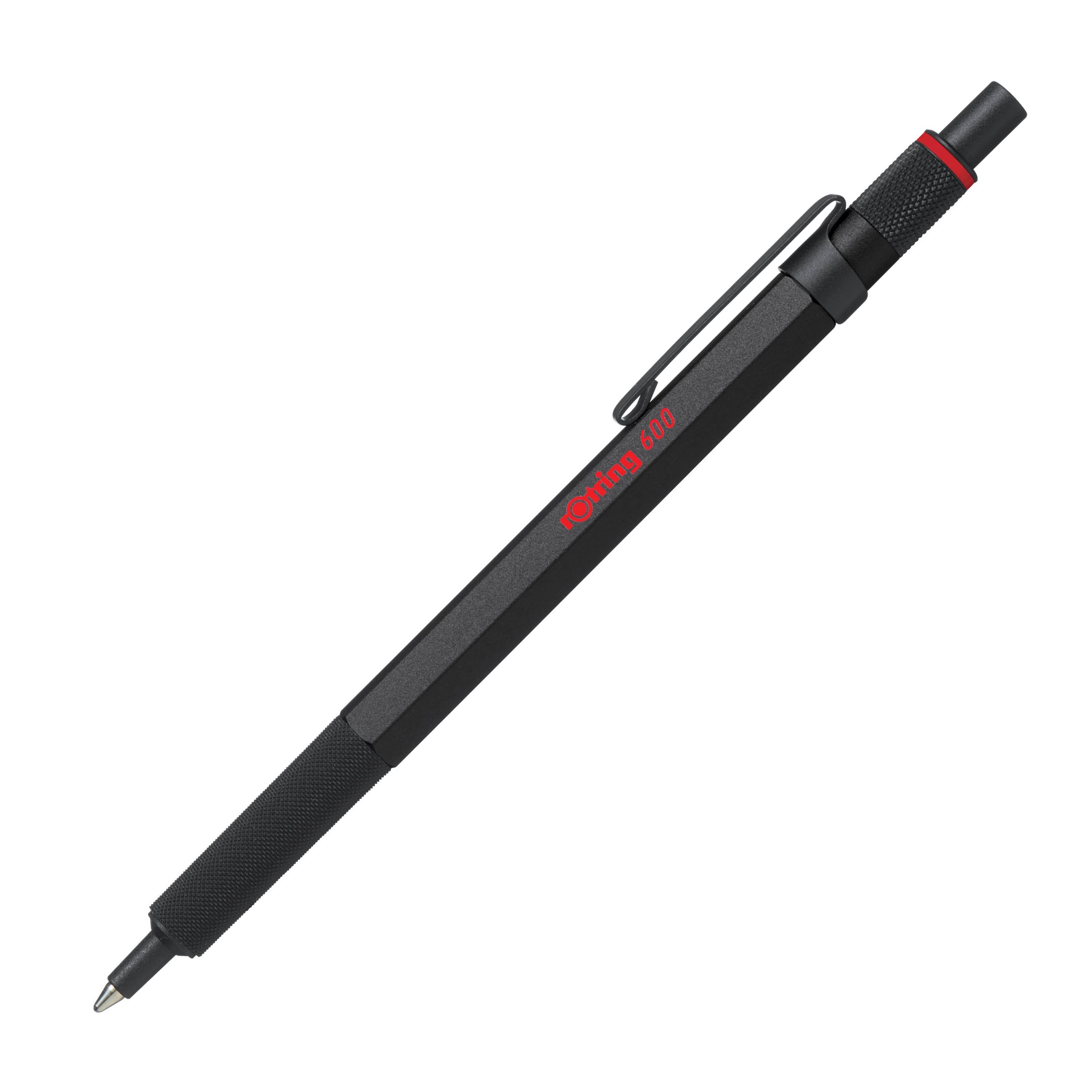 Rotring Rotring 600 Kugelschreiber | Mittlere Spitze | Schwarze Tinte | Schwarzer Schaft | Nachfüllbar - Utensilien Zum Schreiben Und Zeichnen 2032577