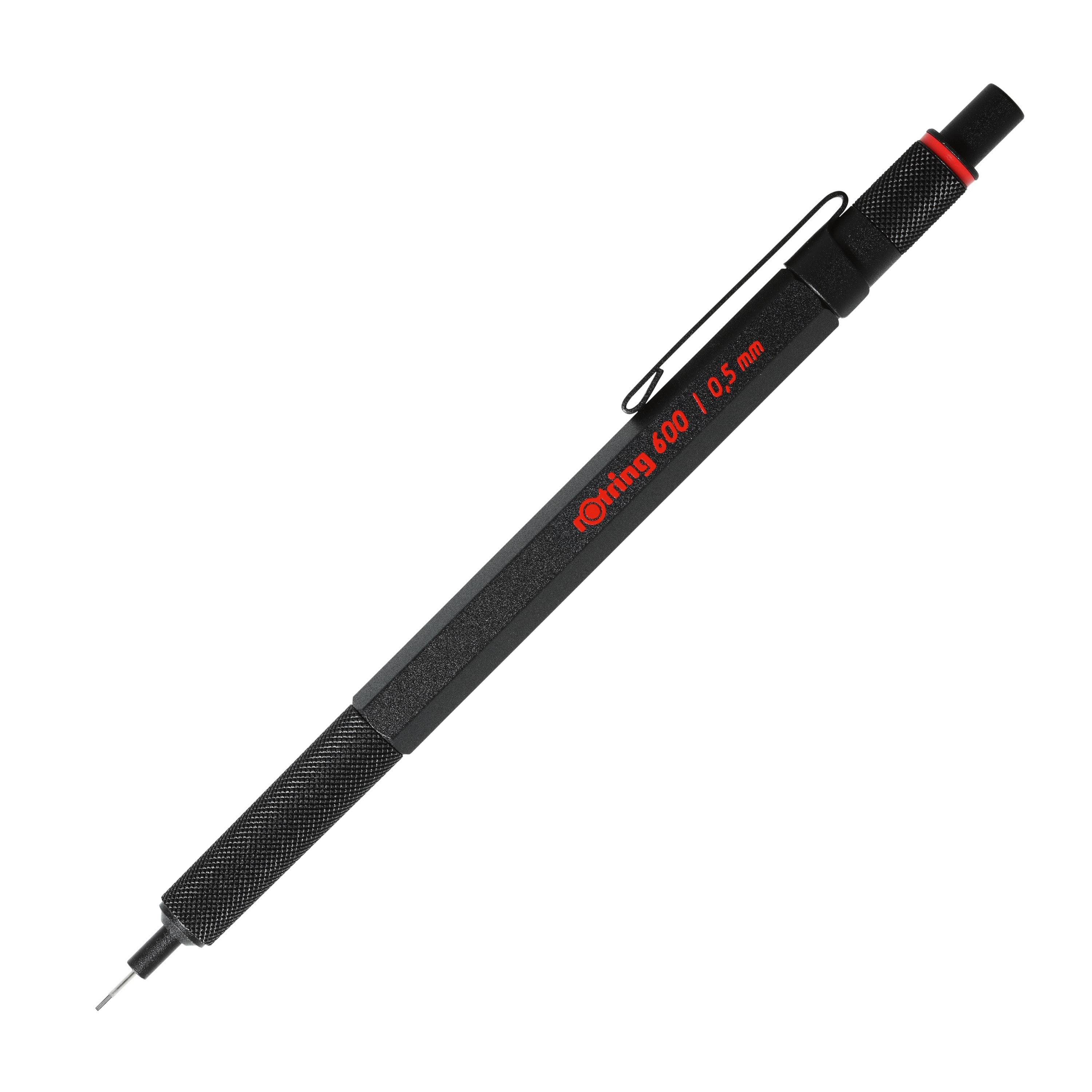 Rotring Rotring 600 Druckbleistift | 0,5mm | Schwarz | Ergonomisches Vollmetallgehäuse - Utensilien Zum Schreiben Und Zeichnen 1904443