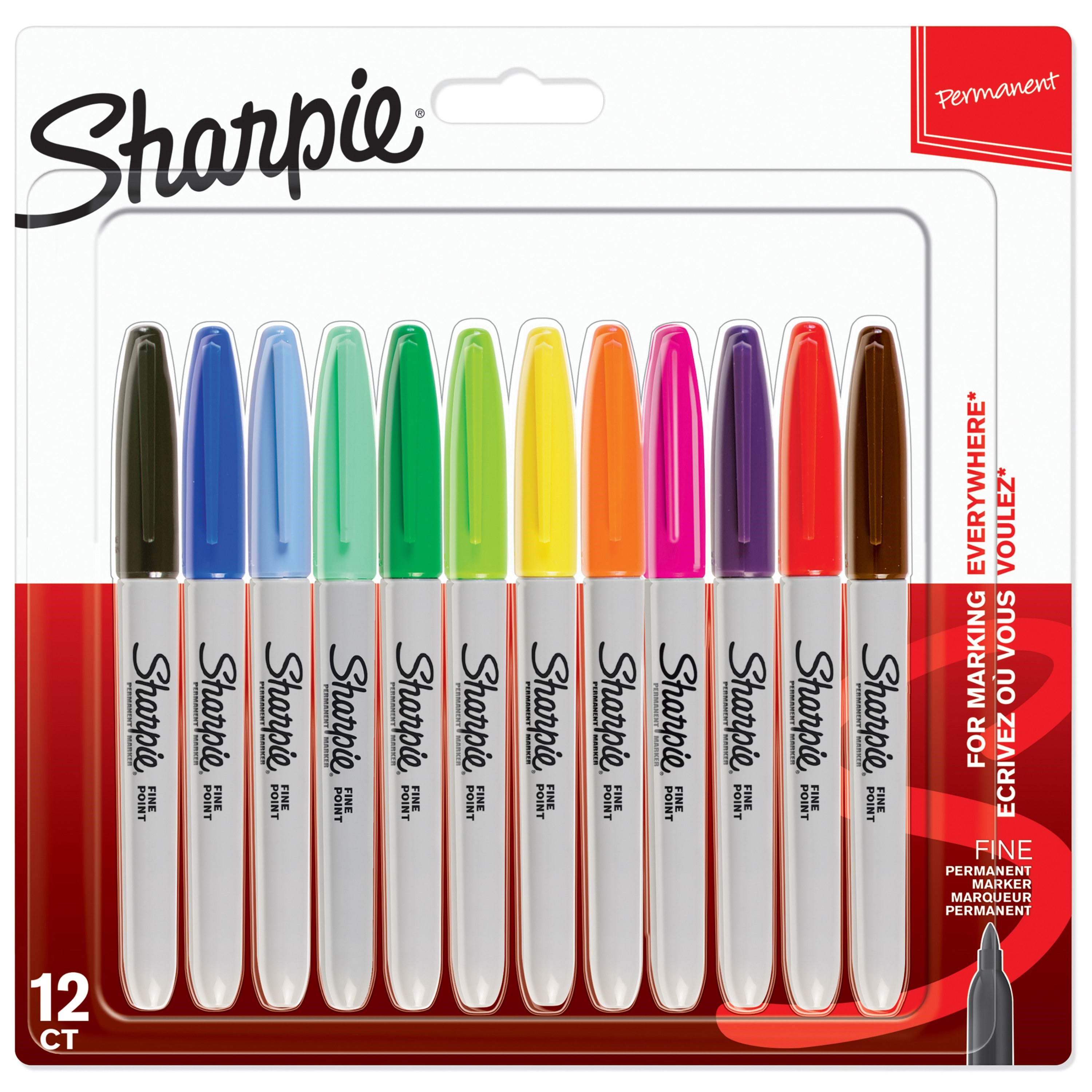 Sharpie Permanent Marker | Marker Stifte Mit Feiner Spitze | Gemischte Farben | 12stück Market Set - Utensilien Zum Schreiben Und Zeichnen 2065404
