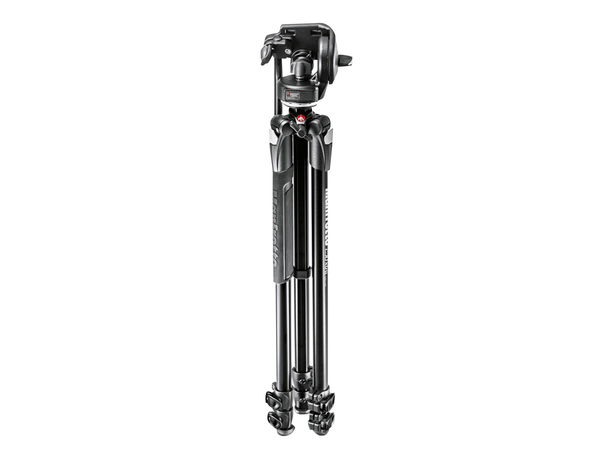 Manfrotto 290 Xtra Alu 3-section Tripod Kit With 128rc Fluid Head - Tripods Stative Mk290xta3-2w