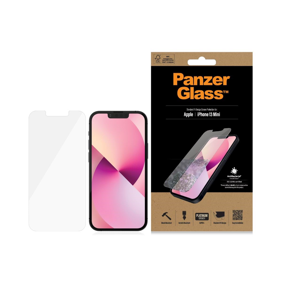 Panzerglass Screen Protector Apple Iphone 13 Mini | Standard Fit - Handys Schutzfolie Panzer2741
