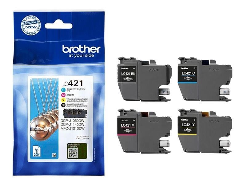 Brother LC 421val 4-pack Ink Black/yellow/cyan/magenta - Druckerzubehoer Tinte Toner Lc421val