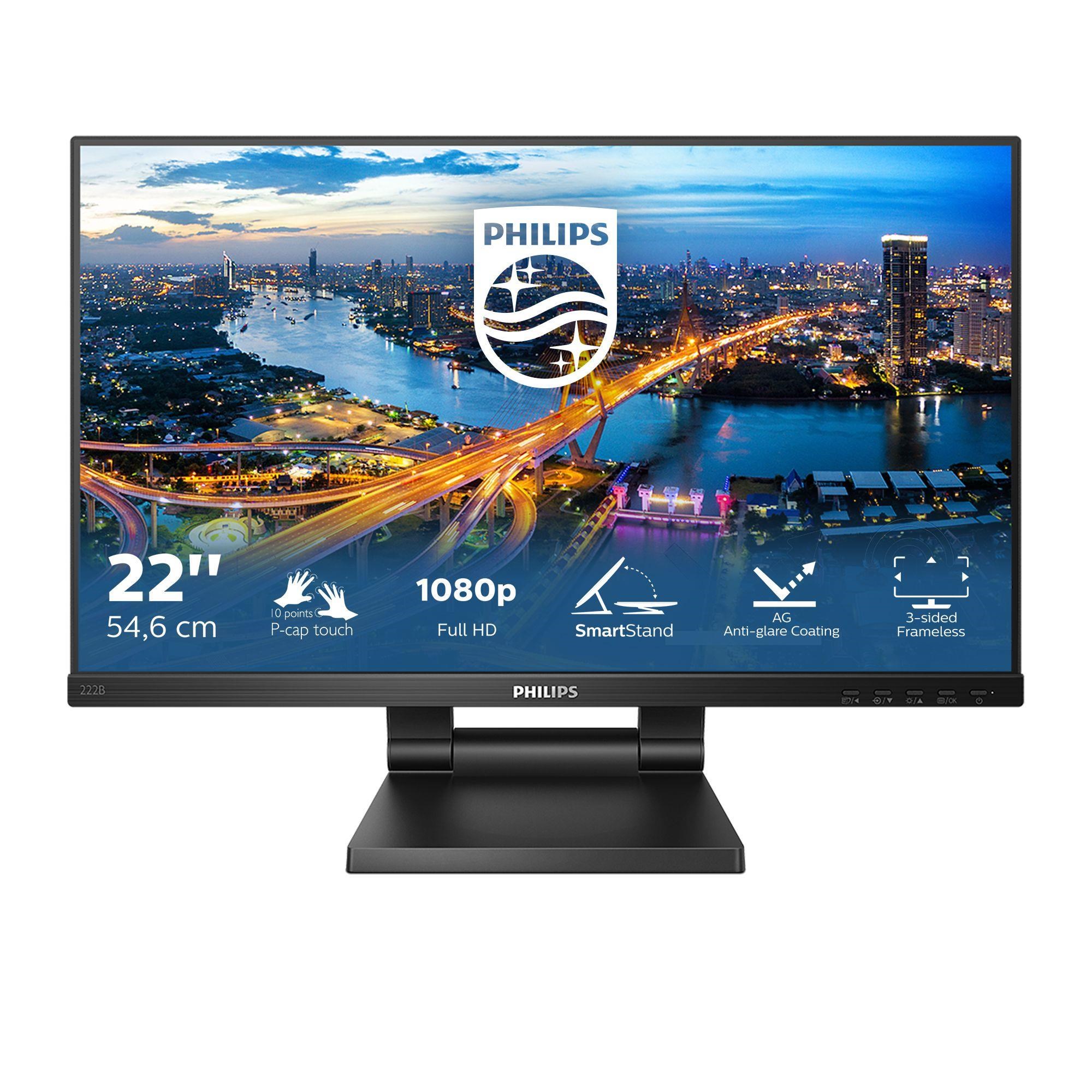 22" Philips B Line 222b1tc - 1920x1080 (Fhd) - 75hz - Ips - Bildschirm