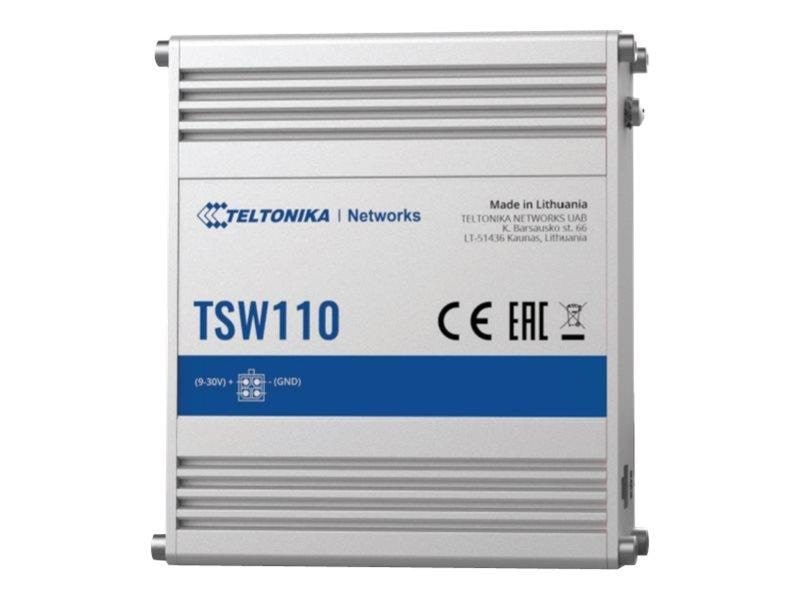 Teltonika Tsw110 L2 Unmanaged Ethernet Switch (Tsw110000000 / Standard Package With EU Psu) - Switches