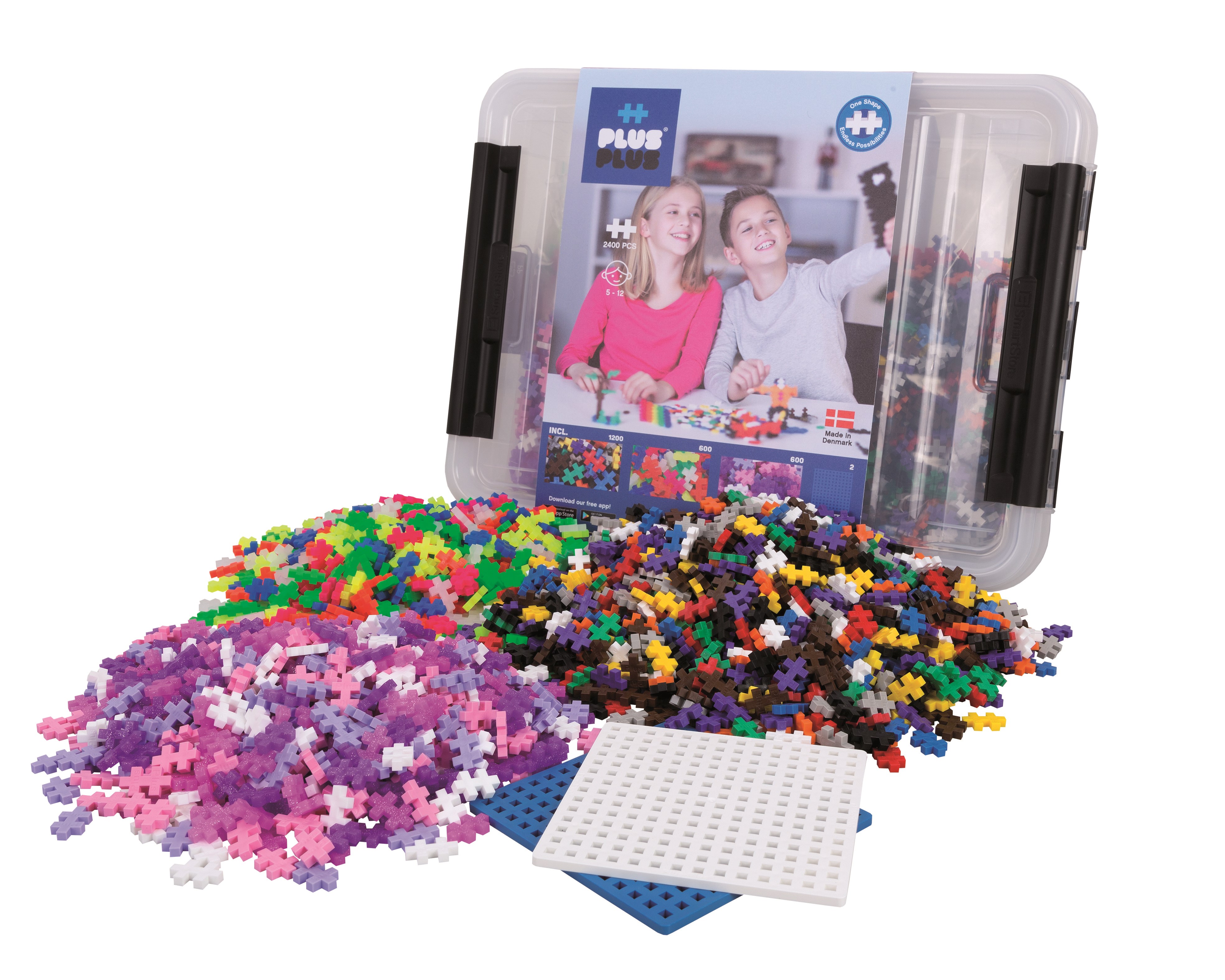 Plus-plus Storage Box Mix / 2400 Pcs - Bausets 3406