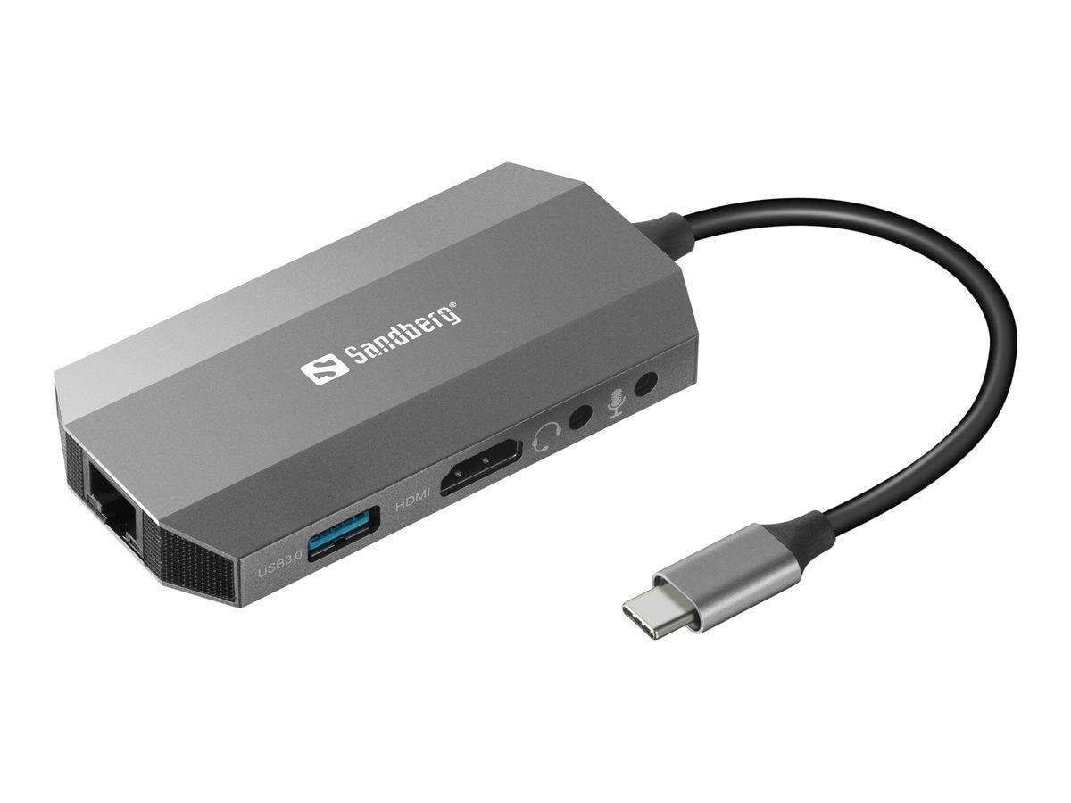 Sandberg Usb-c 6-in1 Travel Dock - Dockingstationen
