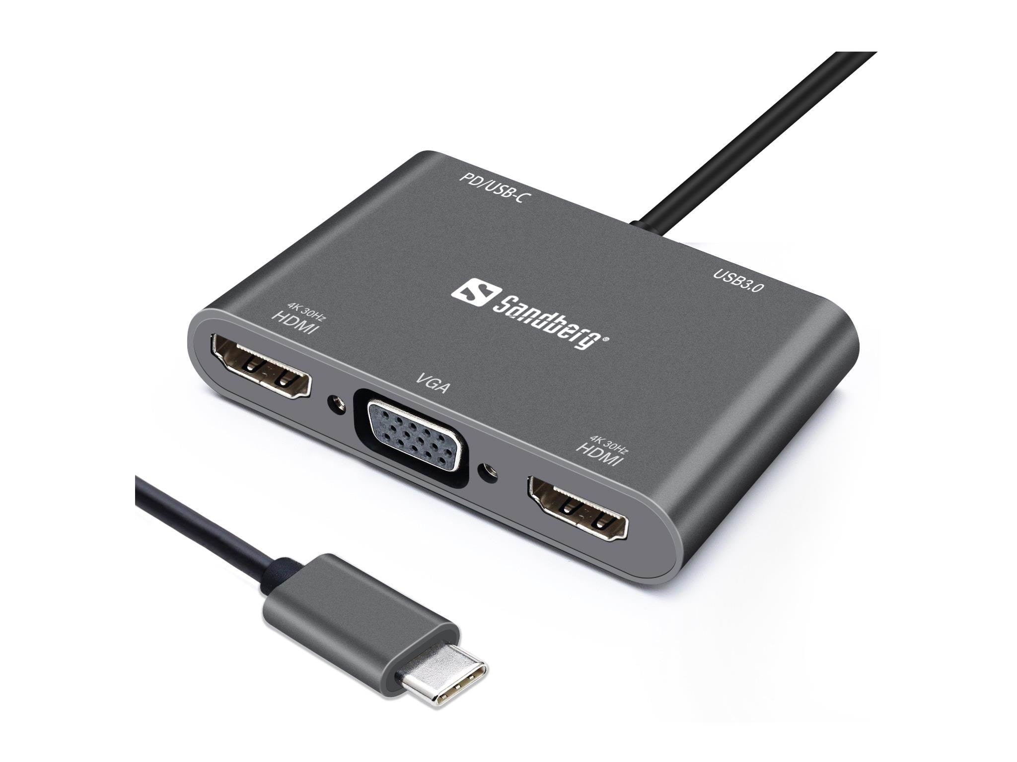 Sandberg Usb-c Multiport Docking Station - Dockingstationen