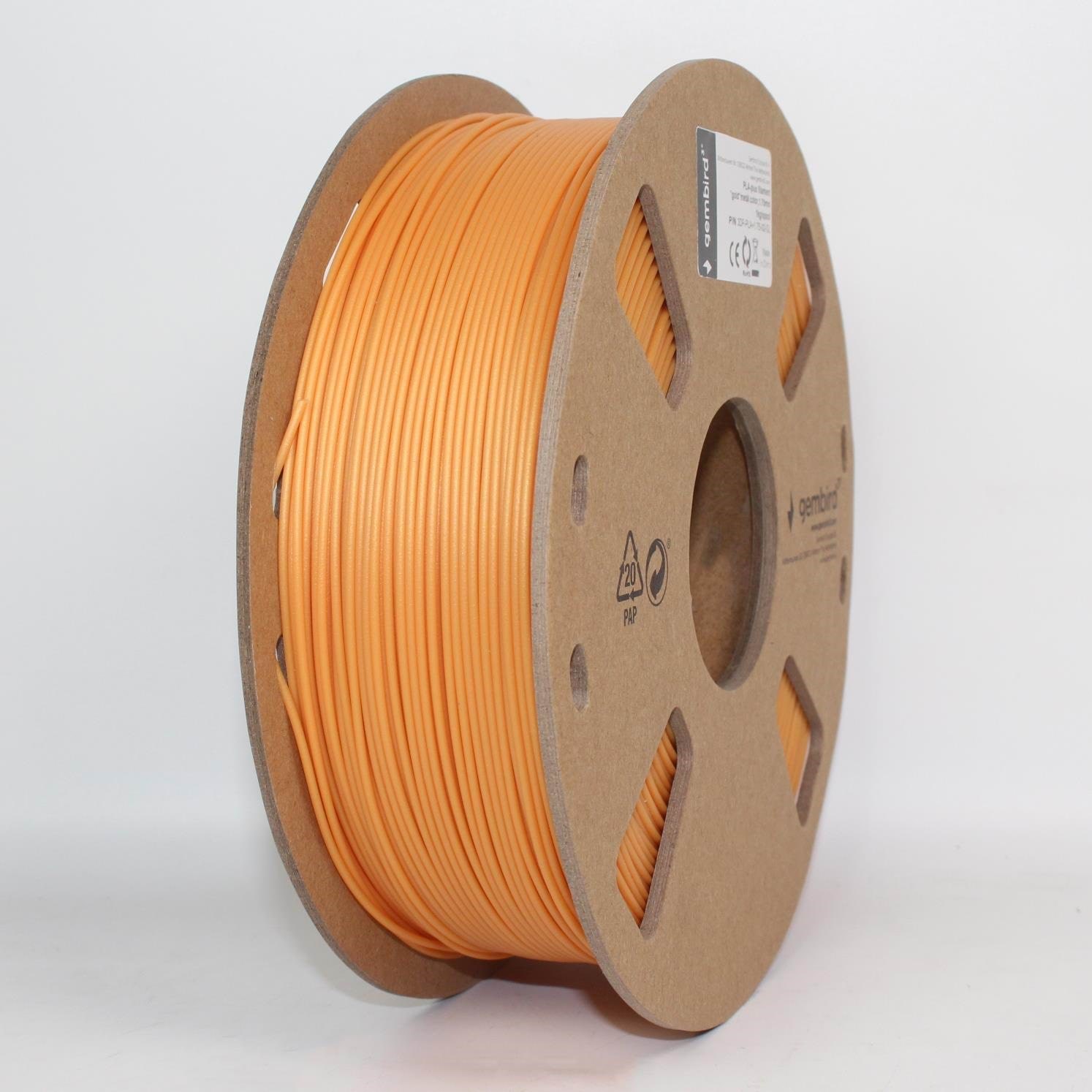 Gembird Pla+ Filament - Metall Gold - 1.75mm ø - 1 kg - Filament 3D Drucker 3dp-pla+1.75-02-gl