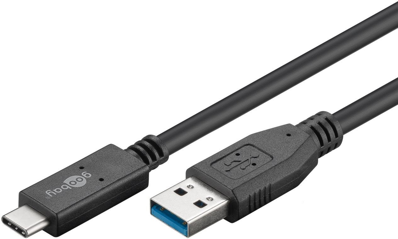 Pro Usb-a Usb-c - 0.5m - Usb 3.2 Gen 2 - Schwarz - Usb Kabel Pusb3.2g2-ac-blk-0.5M
