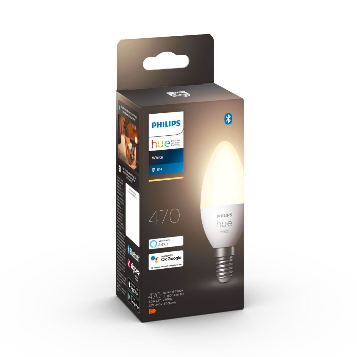Philips Hue White E14 B39 Candle Light - 1-pack - Smart Home