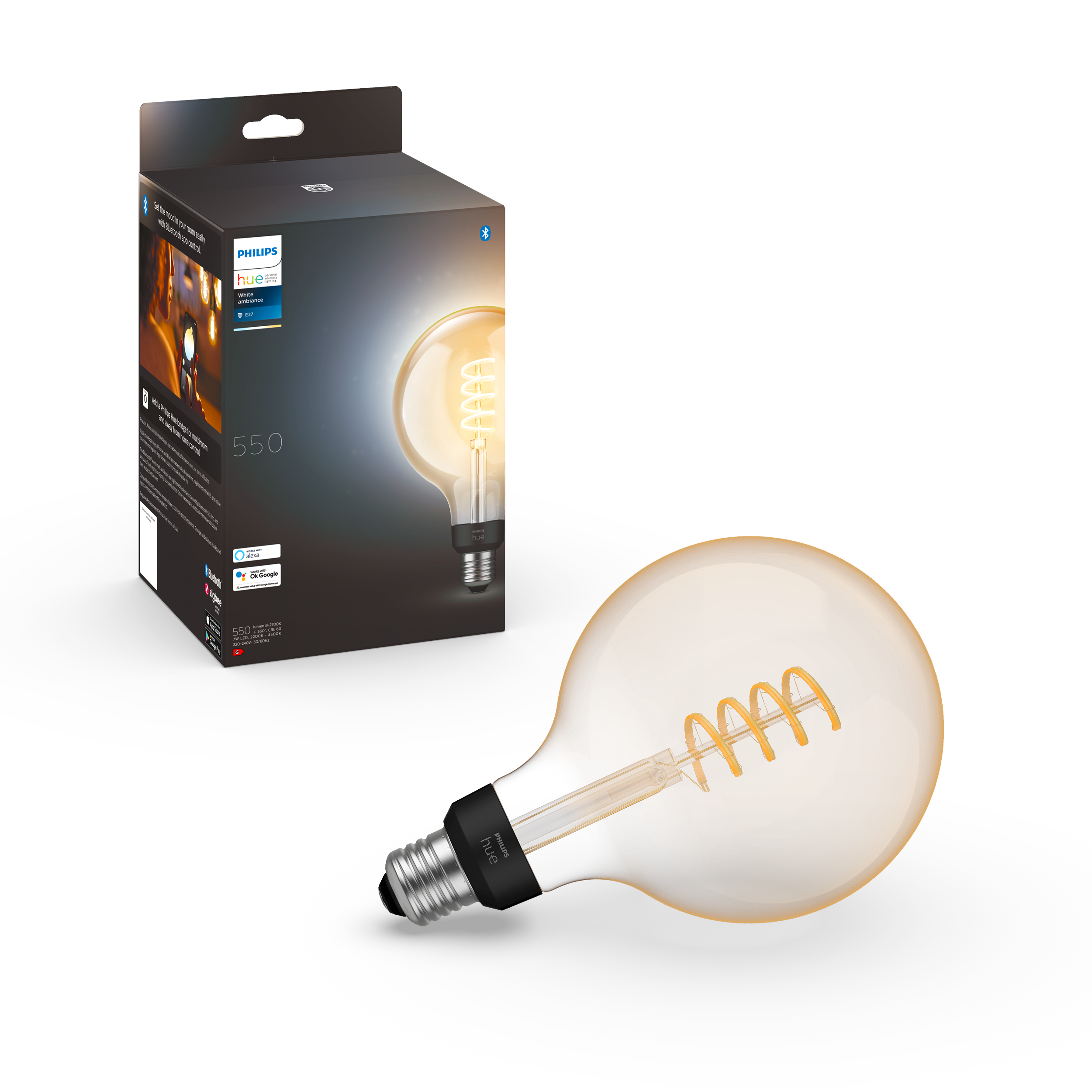 Philips Hue G125 E27 Giant Globe Glas Mit Glühfaden - Smart Home