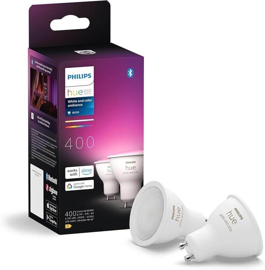 Philips Hue Color Gu10 Spotlight - Doppelpack - Smart Home 929003666502