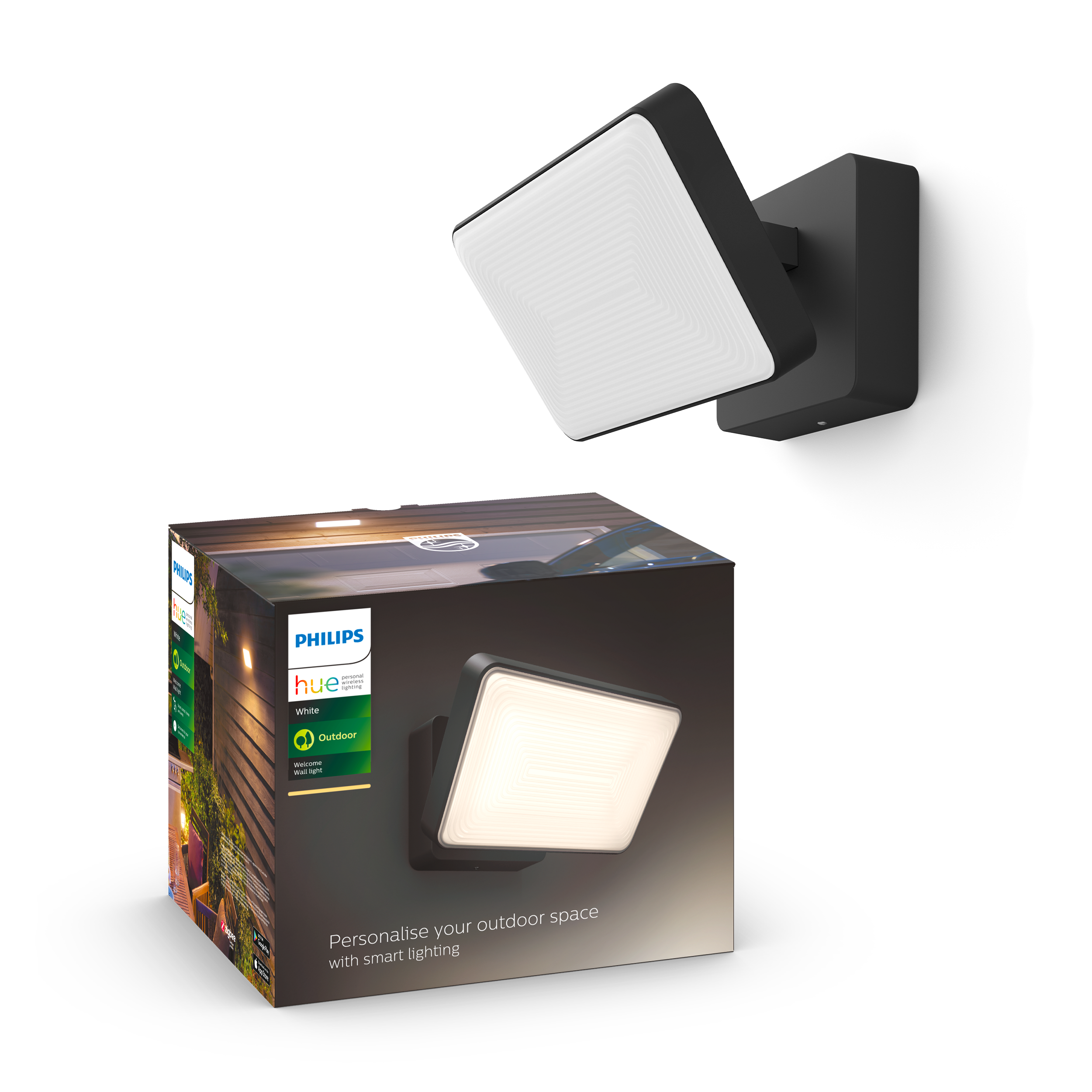 Philips Hue Welcome Outdoor Floodlight - Black - Smart Home