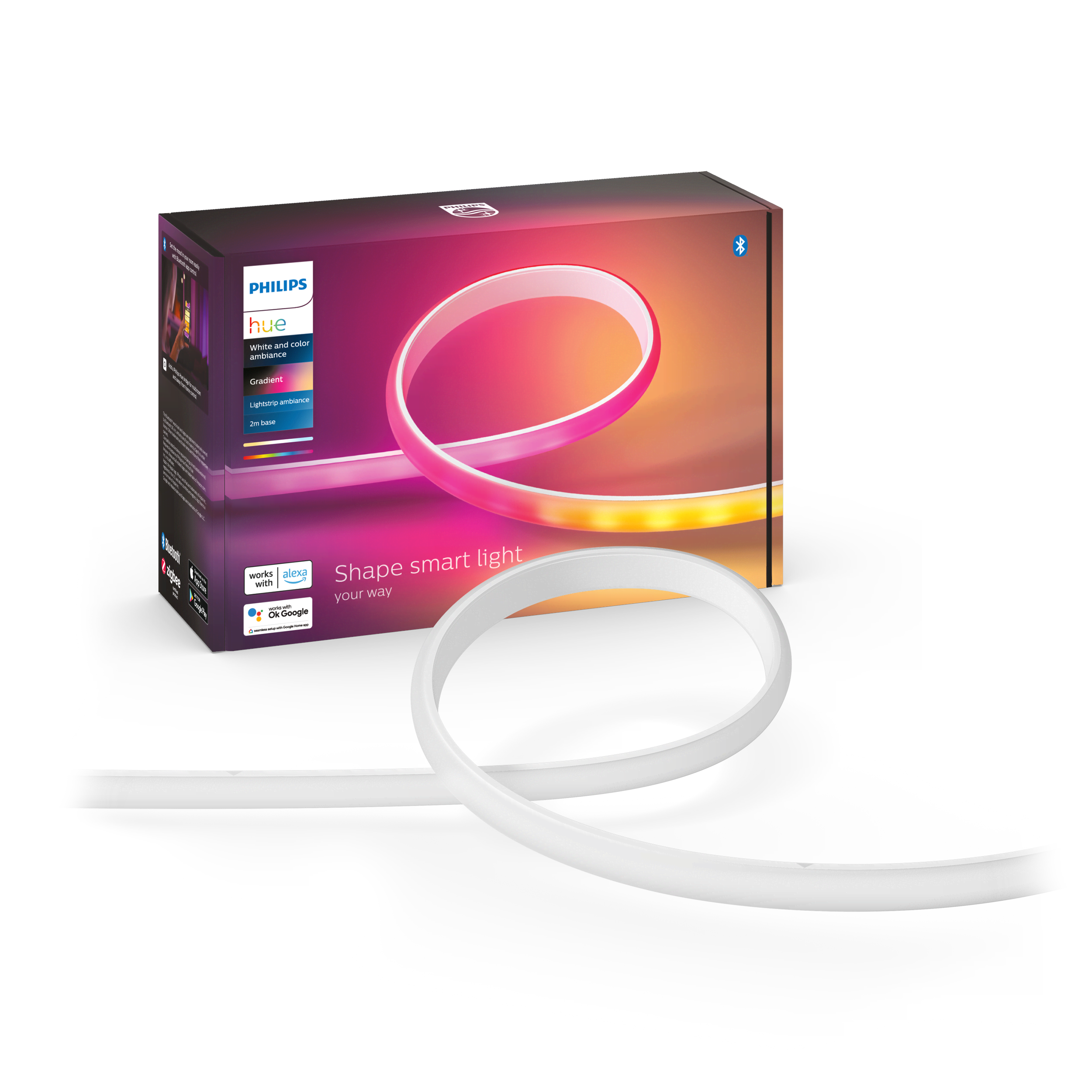 Philips Hue Gradient Lightstrip 2 Meter Base Kit — White & Color Ambiance - Smart Home 929002994901