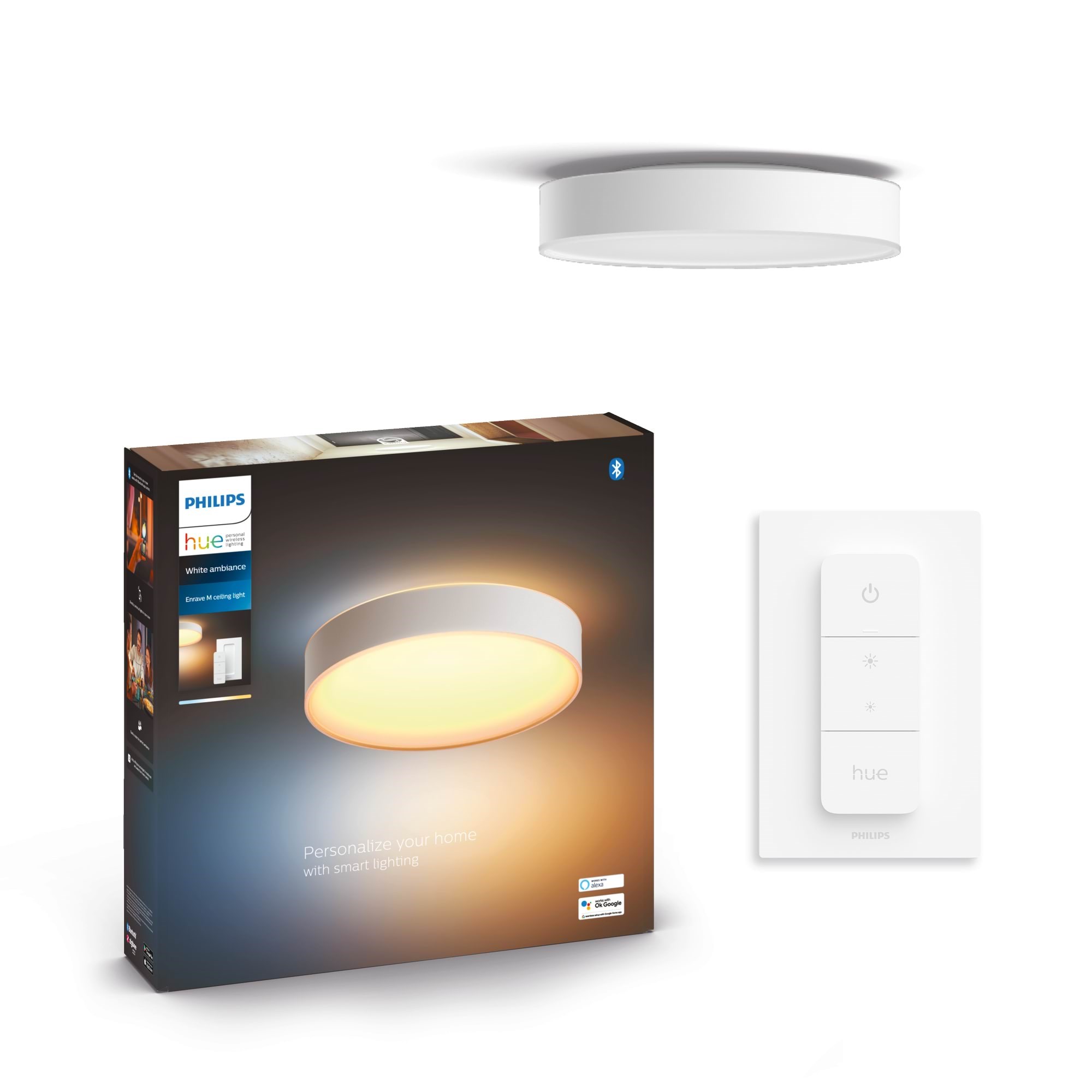 Philips Hue Enrave, Mittelgroße Deckenleuchte (Weiß) - Smart Home 915005996601