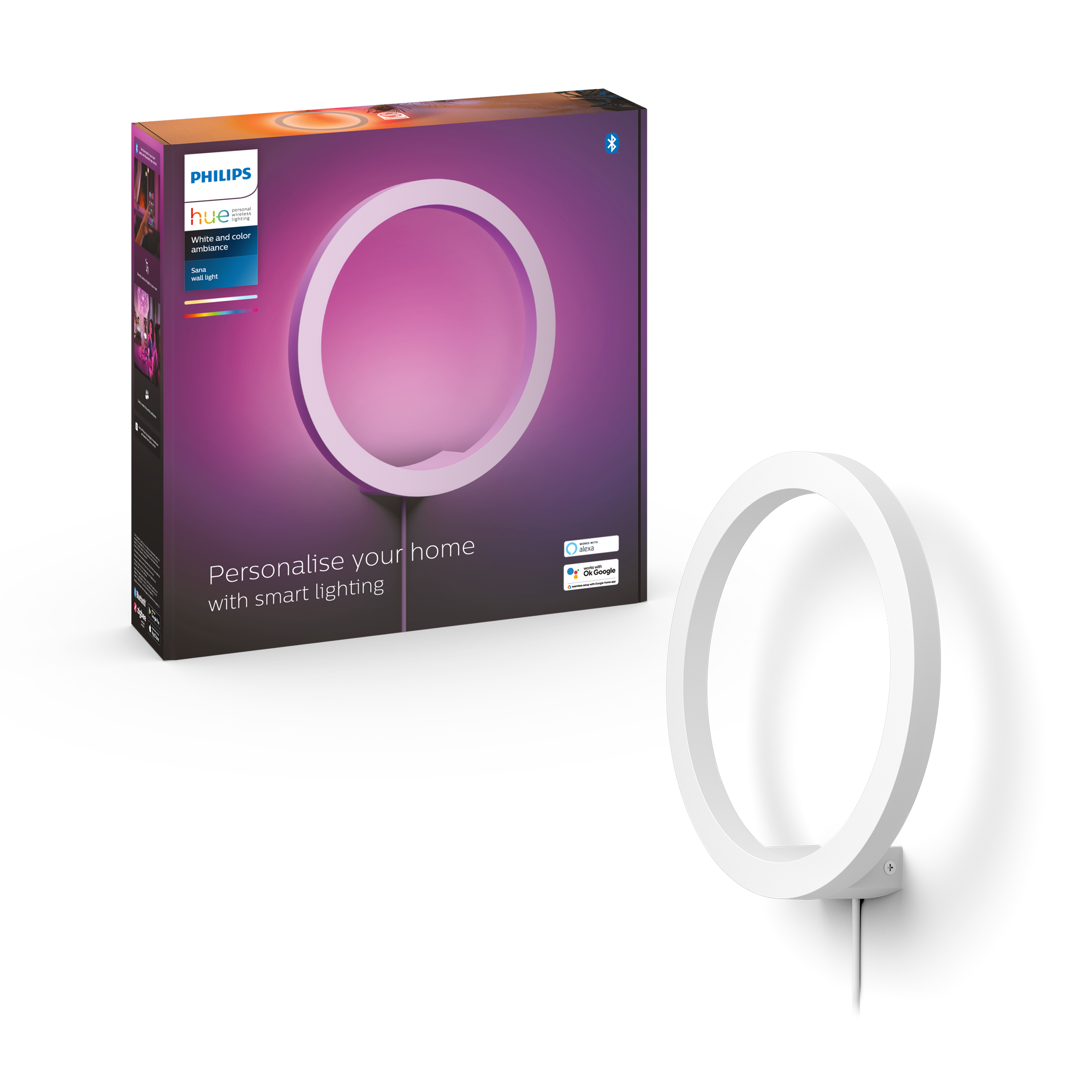 Philips Hue Sana Wall Light - White - Smart Home 929003053001