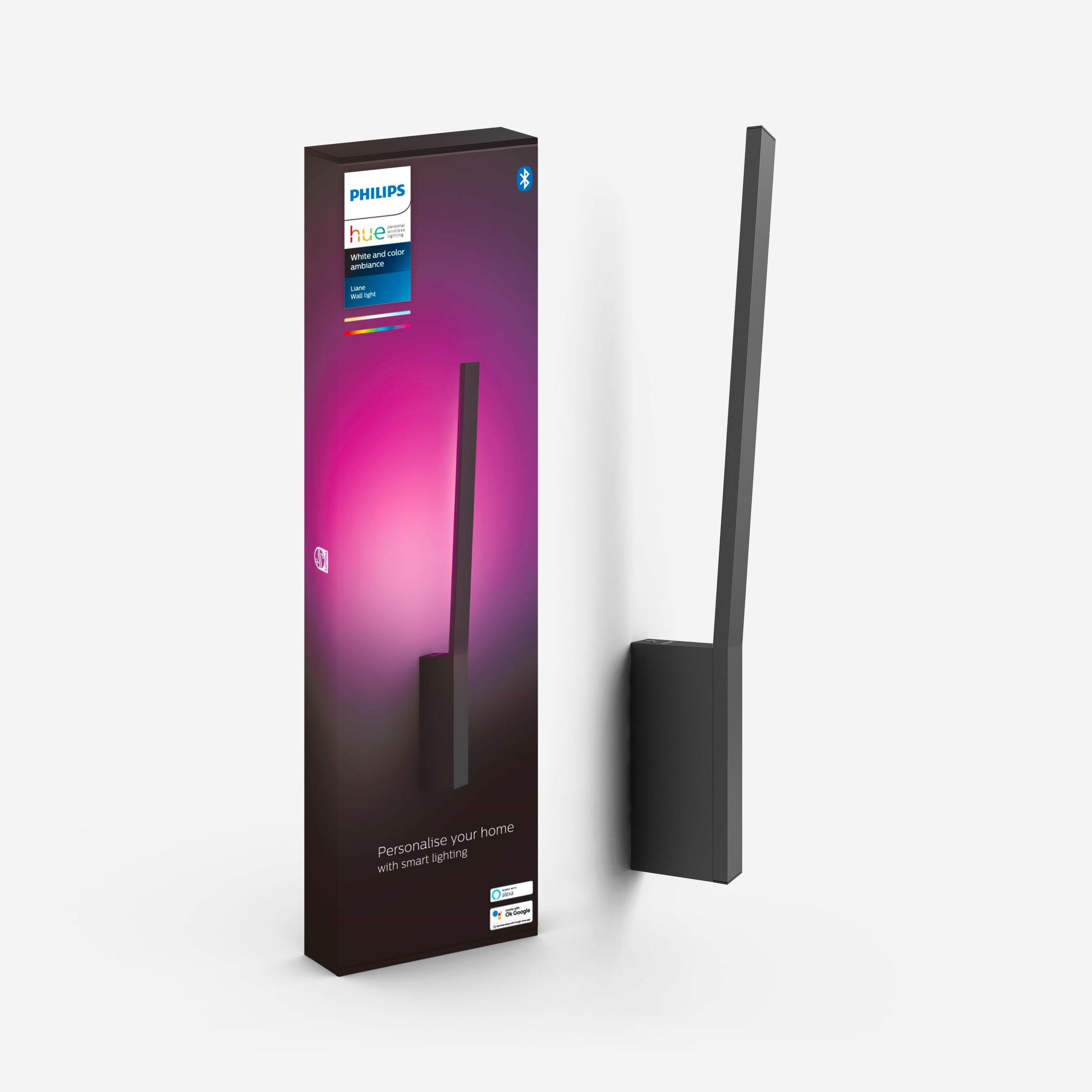 Philips Hue Liane Wall Light - Black - Smart Home