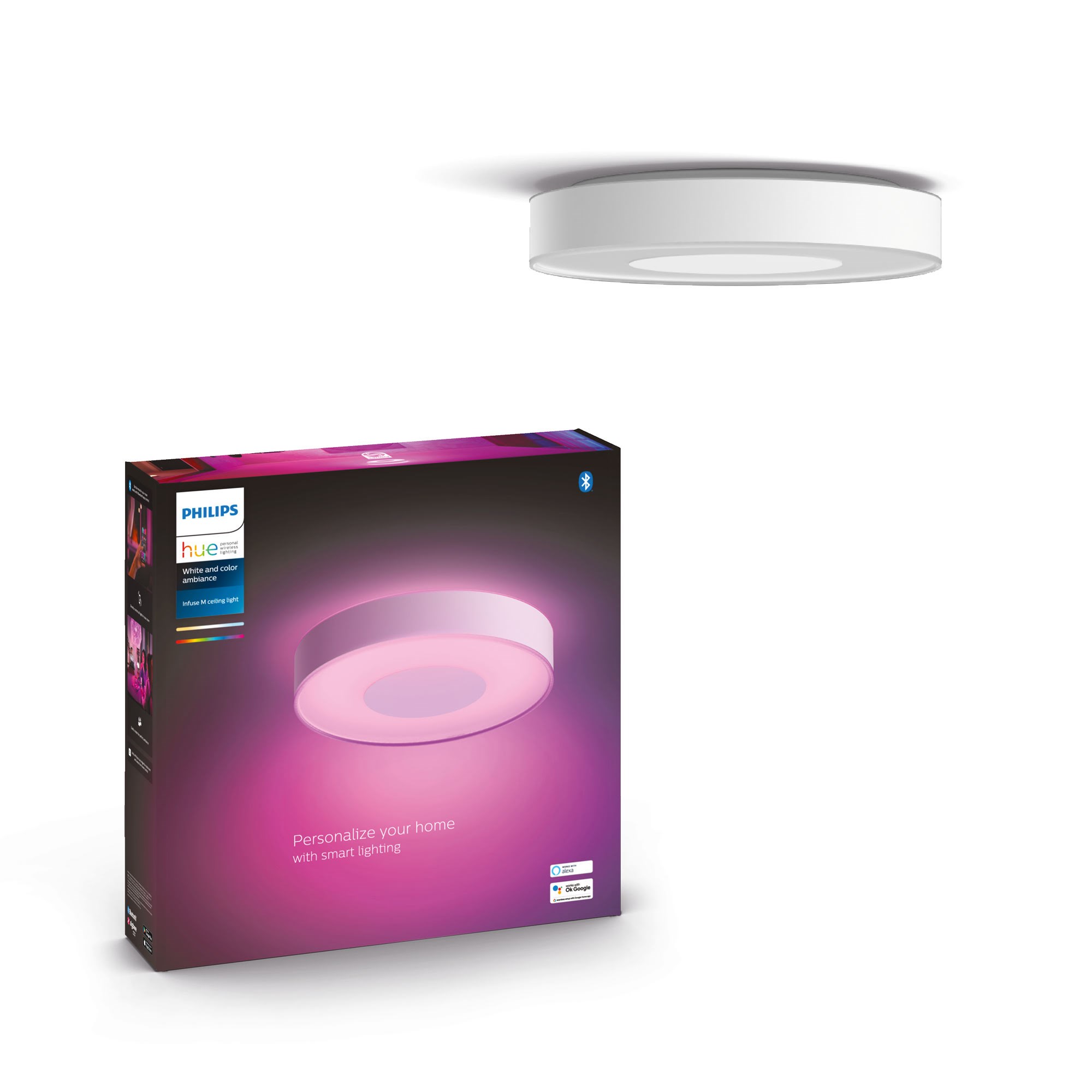 Philips Hue Infuse Medium Ceiling Lamp — White & Color Ambiance - Smart Home
