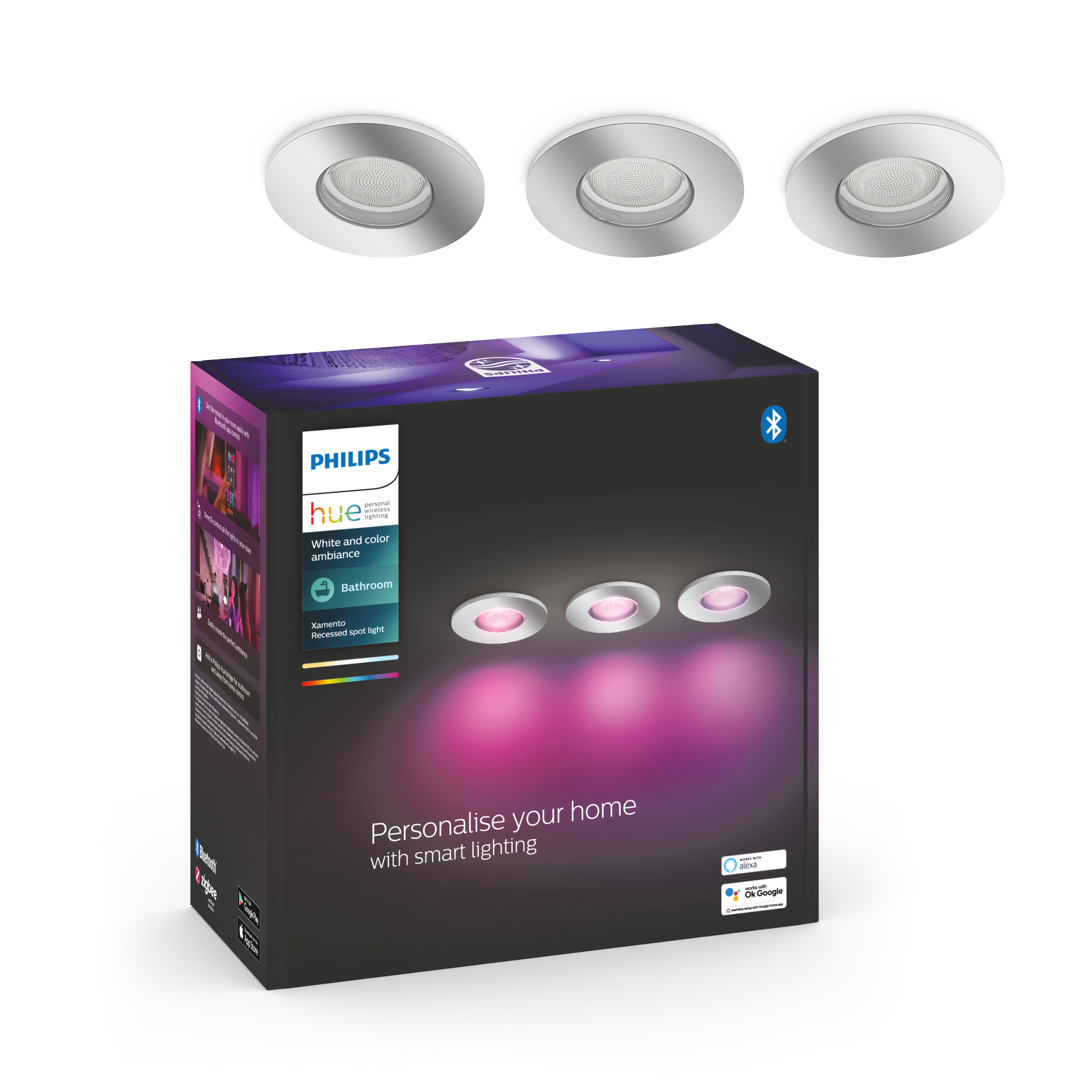 Philips Hue Xamento Einbauspot 3er-pack - Smart Home