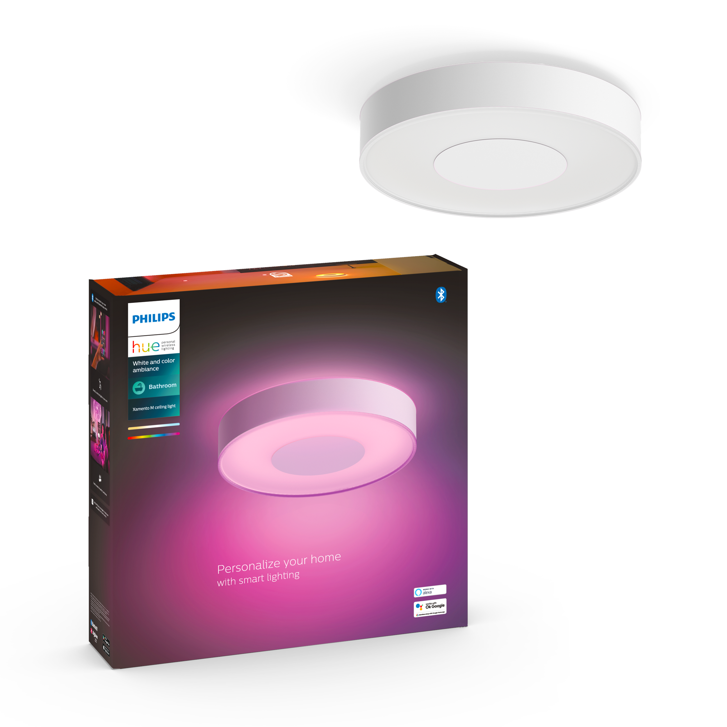Philips Hue Xamento Medium Bathroom Celliing Light - White - Smart Home 915005997801
