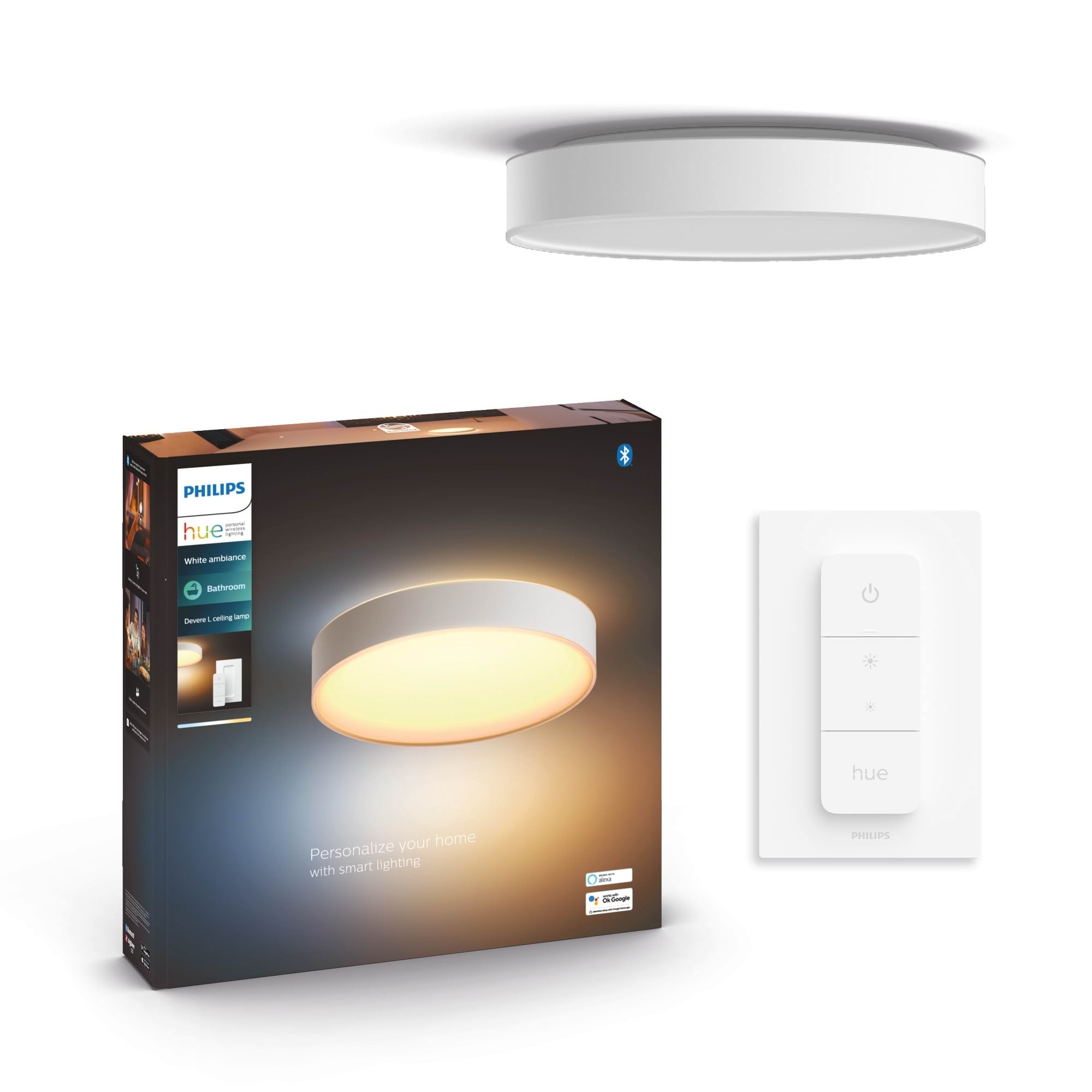 Philips Hue Devere Large Ceiling Lamp - White - Smart Home 915005997701