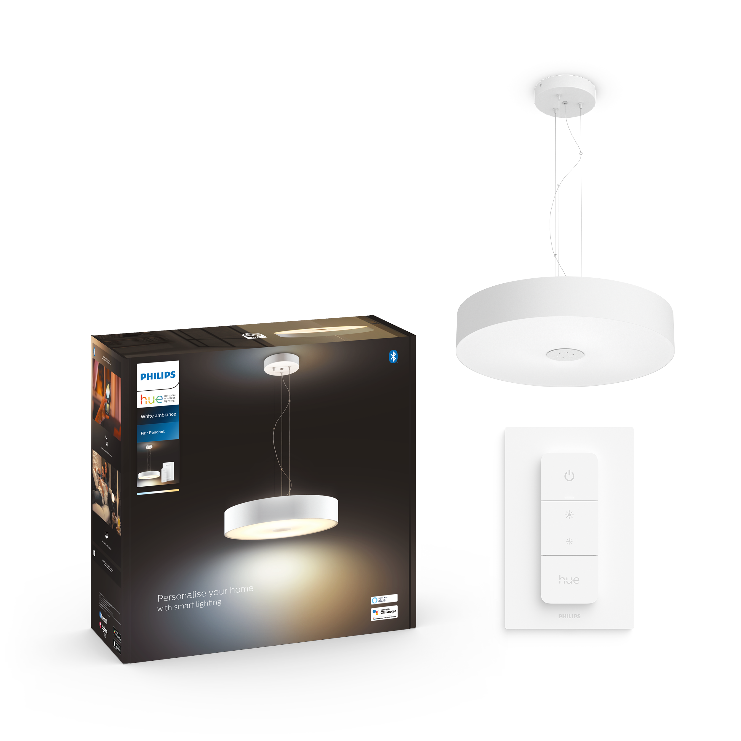 Philips Hue Fair Pendant Ceiling Light - White - Smart Home