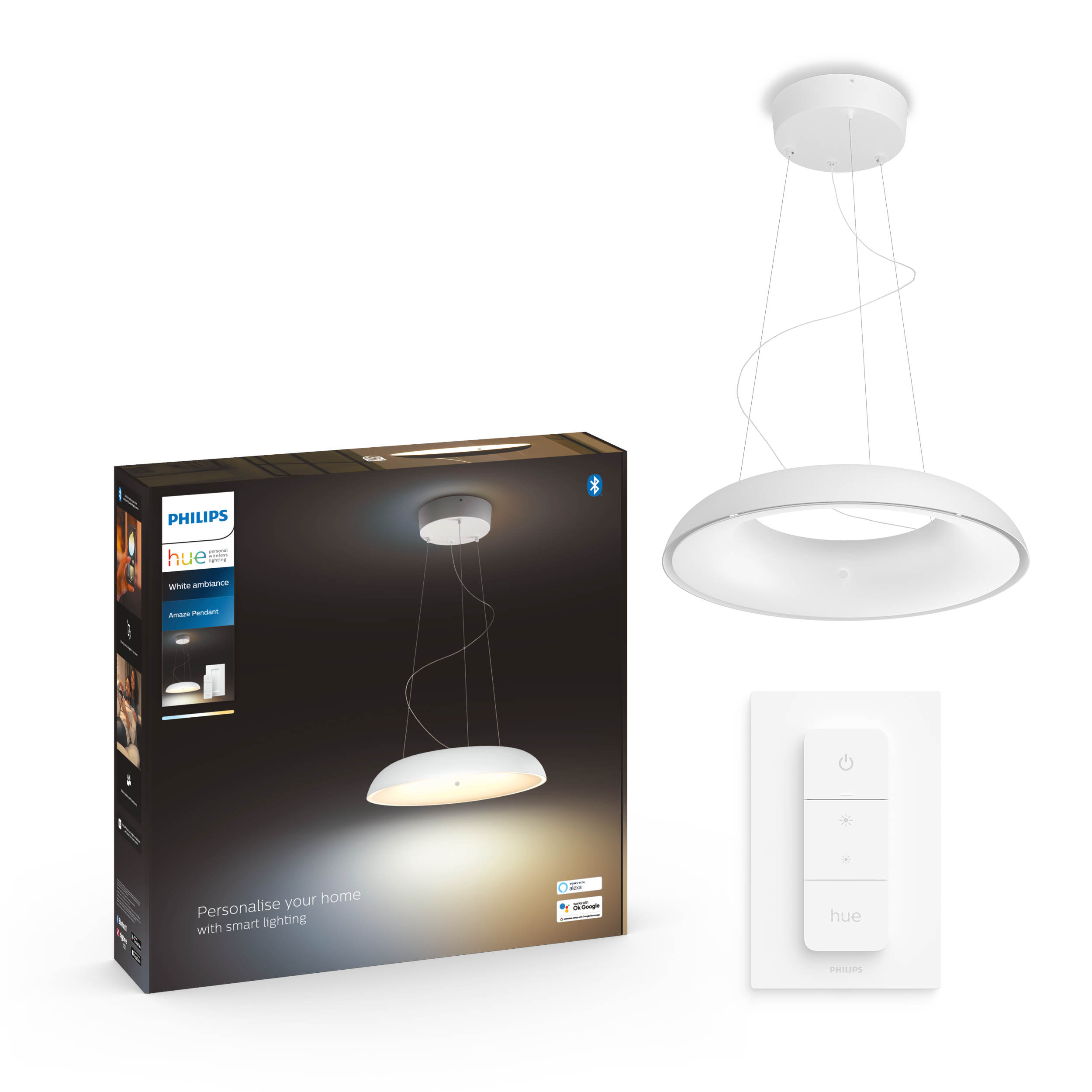 Philips Hue Amaze Pendant Ceiling Light - White - Smart Home