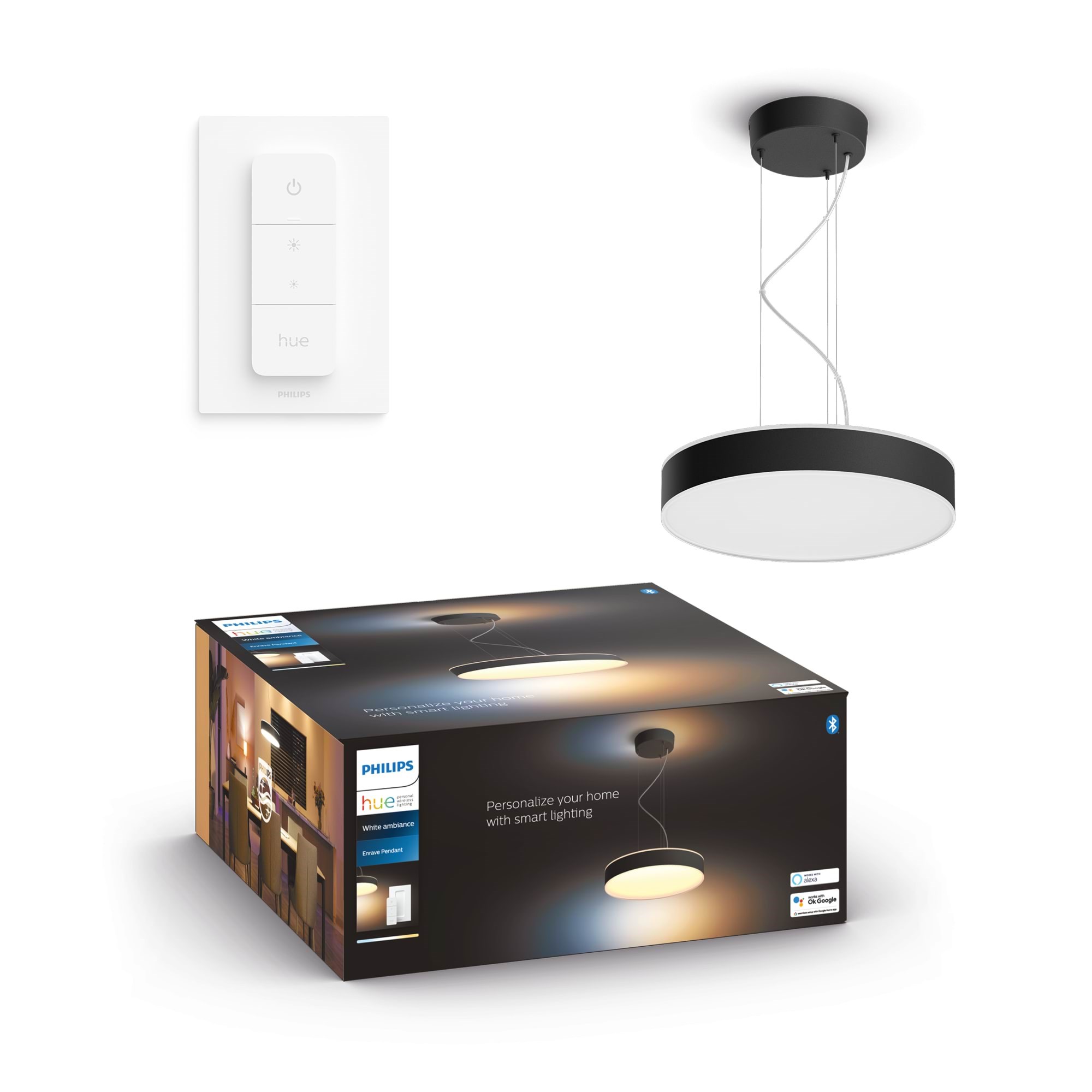 Philips Hue Enrave Pendelleuchte (Schwarz) - Smart Home 915005998101