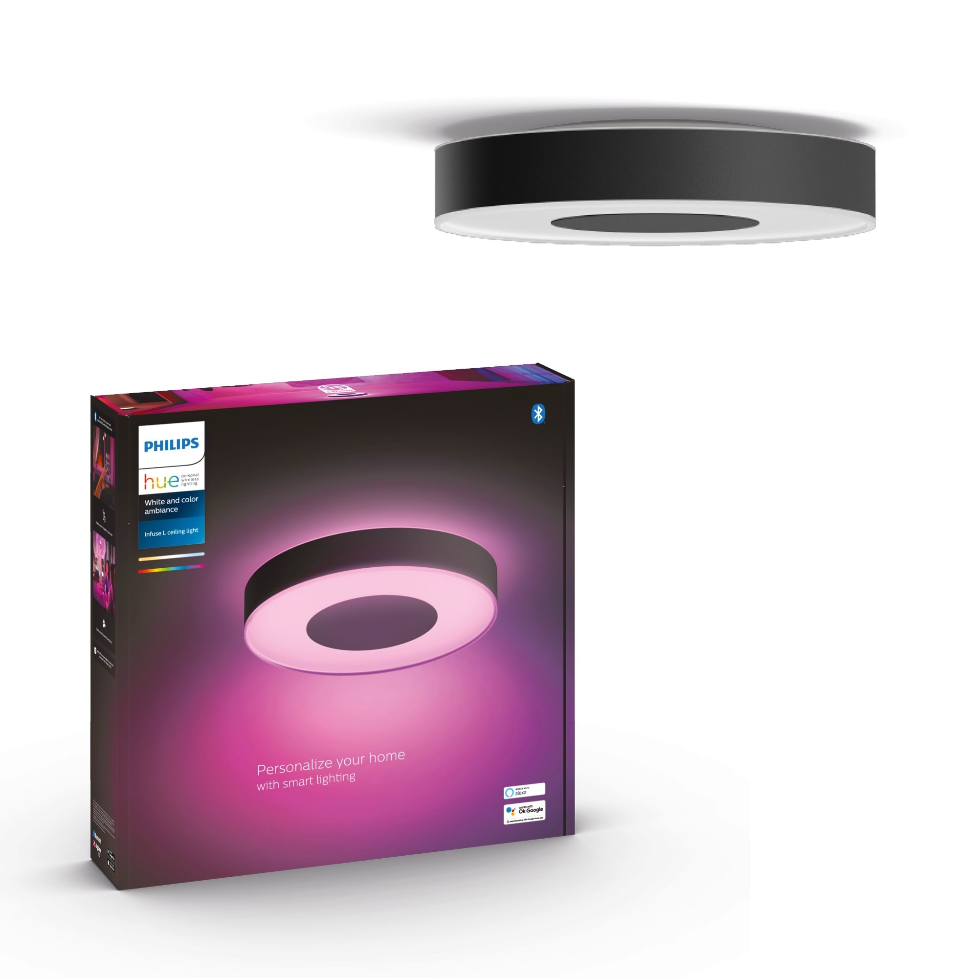 Philips Hue Infuse Large Ceilling Plafond Light - Black - Smart Home 915005997501