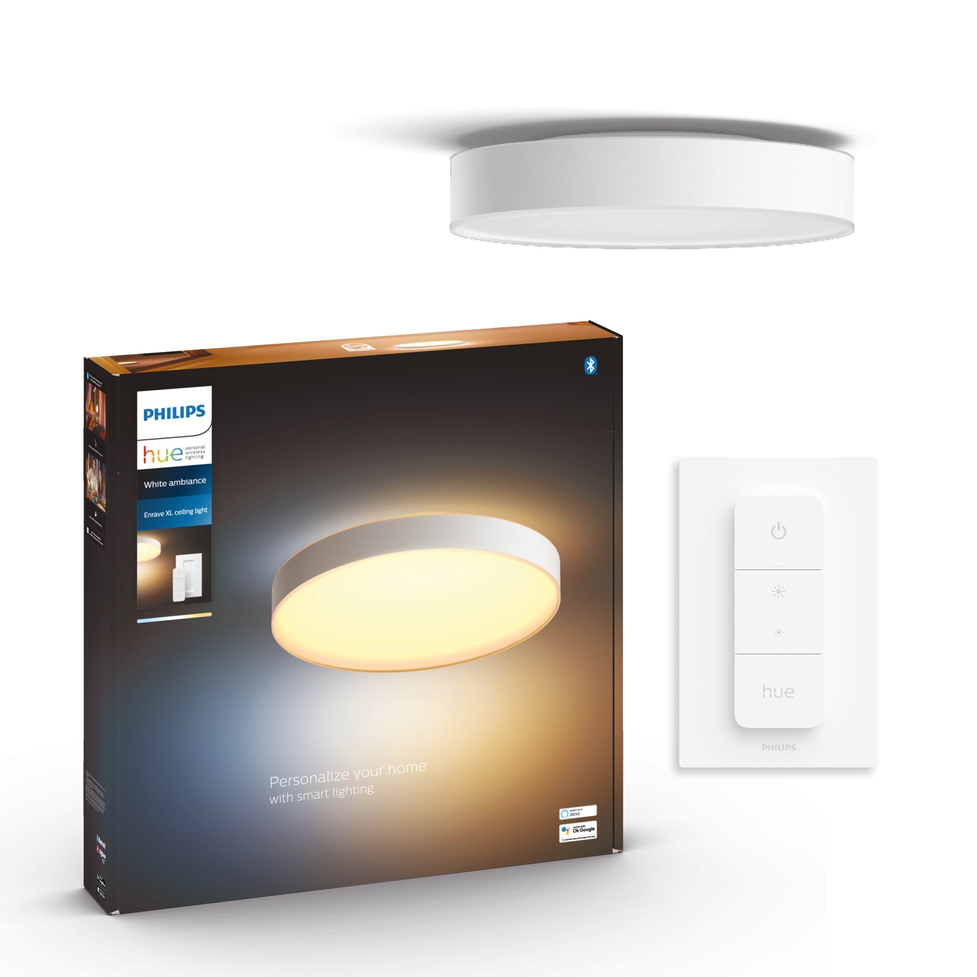 Philips Hue Enrave, Extra Große Deckenleuchte (Weiß) - Smart Home
