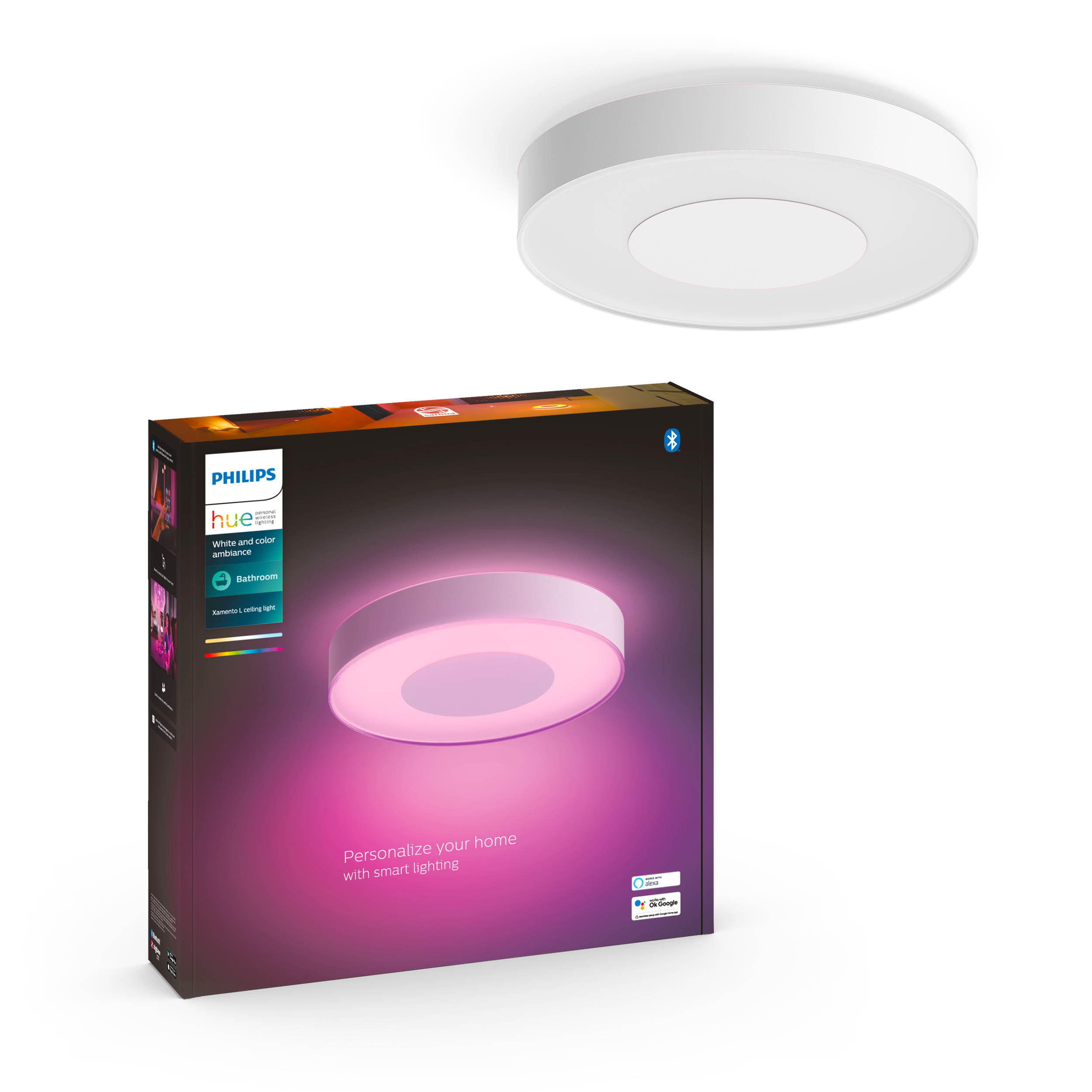 Philips Hue Xamento Large Bathroom Ceilling Light - Weiß - Smart Home