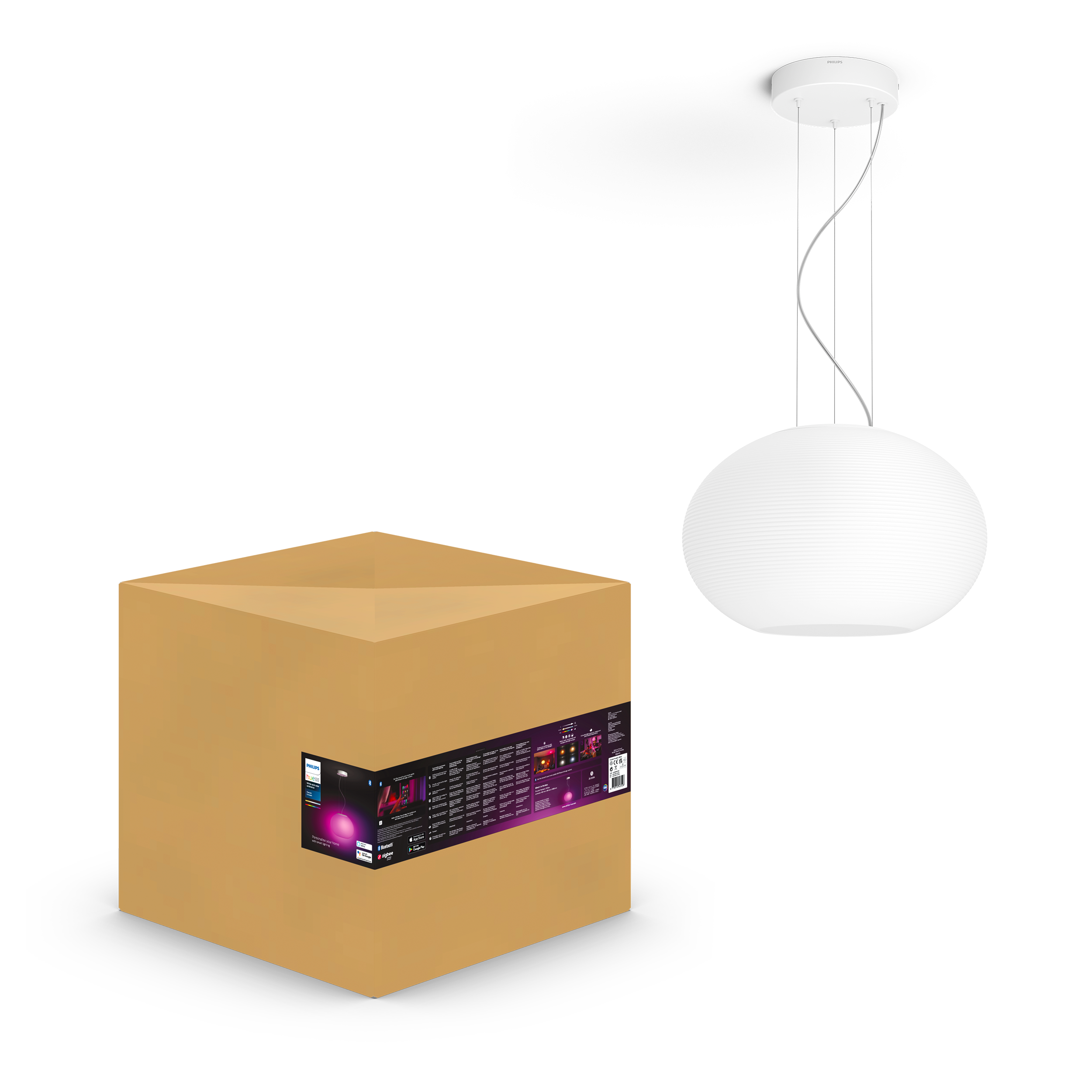 Philips Hue Flourish Ceiling Pendant Light - White - Smart Home