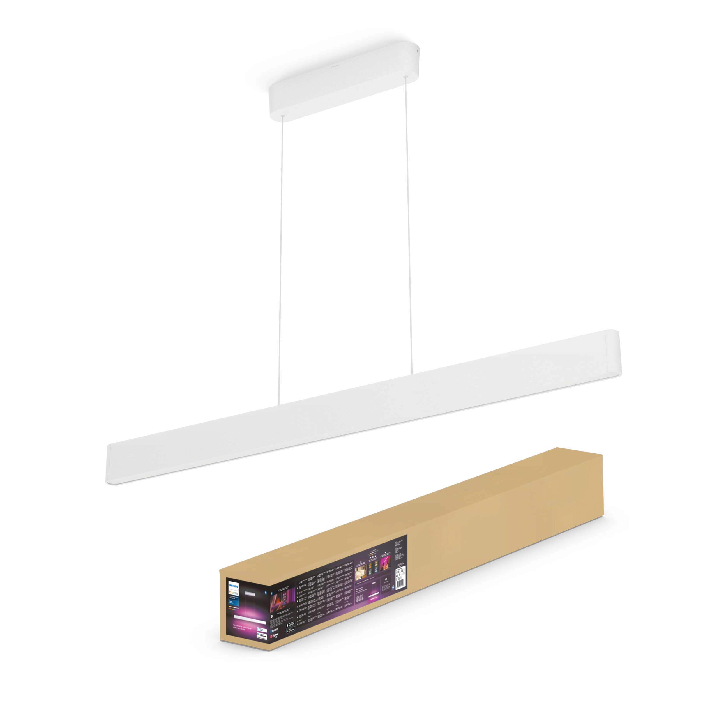 Philips Hue Ensis Pendelleuchte (Bluetooth, Weiß) - Smart Home
