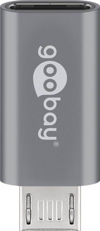 Pro Micro-usb to Usb-c Adapter- Grey - Usb Kabel Grau 4040849555534