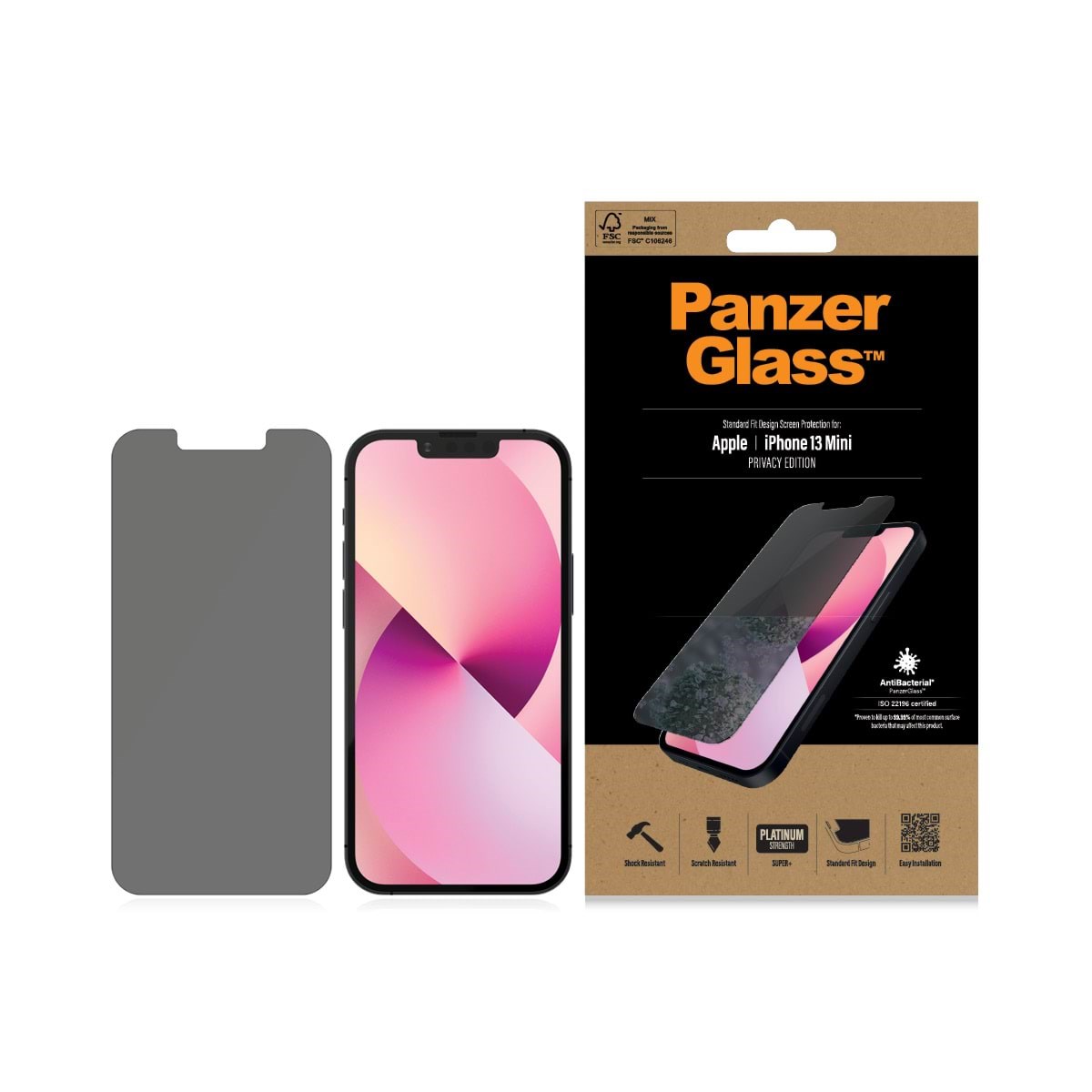 Panzerglass Privacy Screen Protector Apple Iphone 13 Mini | Standard Fit - Handys Schutzfolie