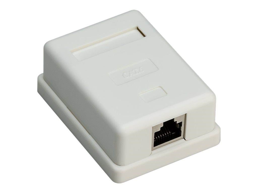 Pro 1-port Rj45 Surface Mount Installation Box Cat 6 Stp White - Netzwerkzubehoer 4040849776342