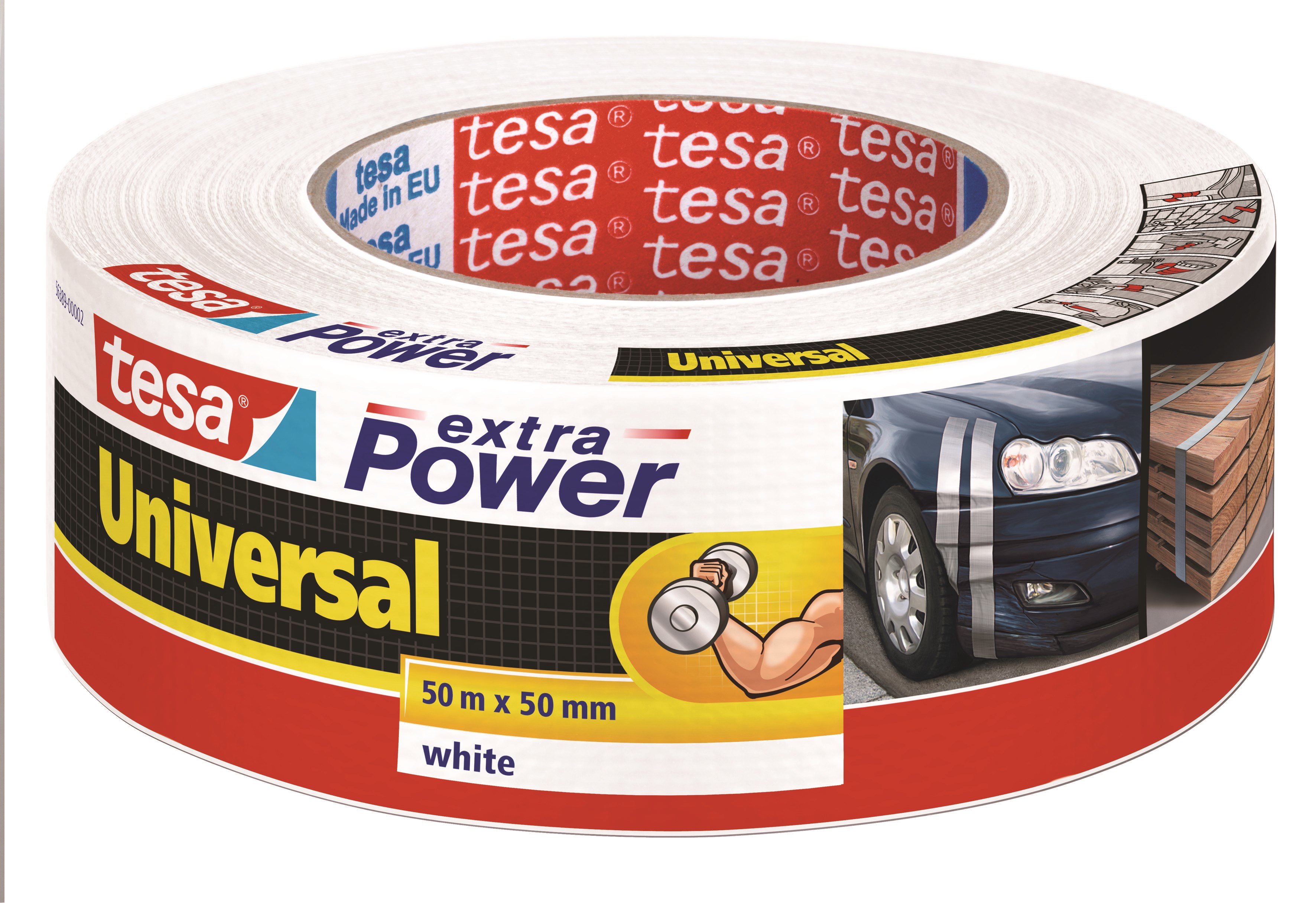 Tesa Duct Tape Extra Power Universal 50m x 50mm White - Klebeband Und Kleber 56389-00002-07