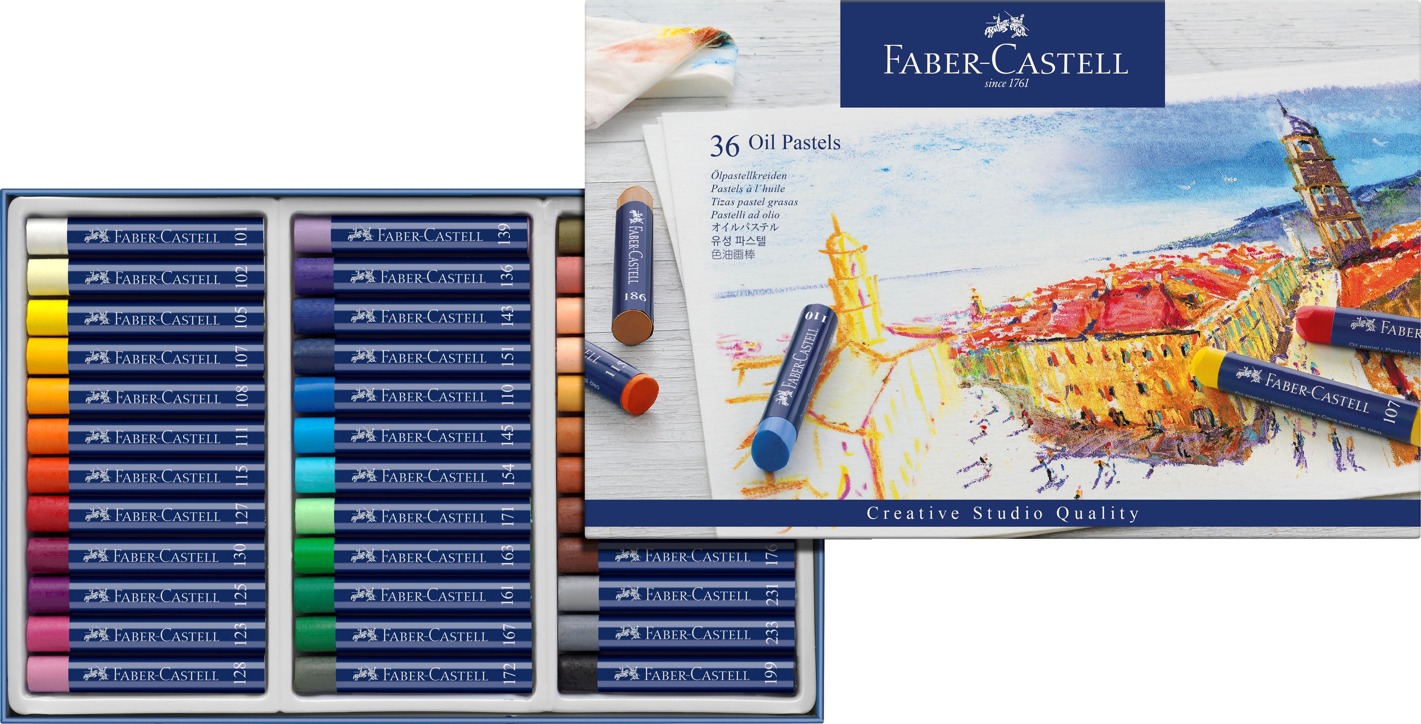 Faber-castell Ölpastellkreiden 36er Kartonetui - Utensilien Zum Schreiben Und Zeichnen