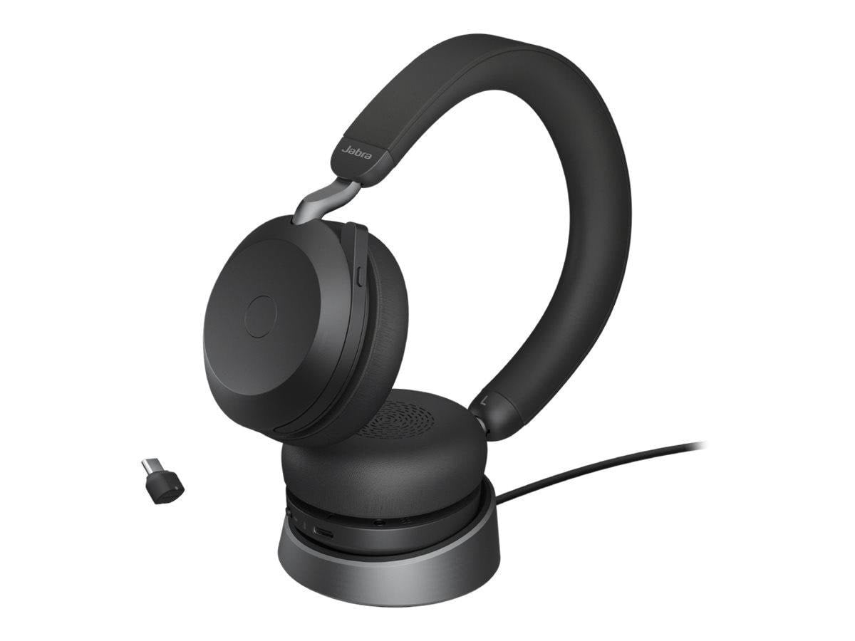 Kopfhörer - Jabra Evolve2 75 Link380c UC Stereo Stand Black - Kopfhoerer/headsets Schwarz 27599-989-889