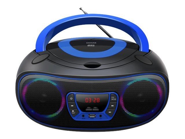 Denver Tcl-212bt - Blue - Boombox - CD - FM - Usb - Bluetooth - CD Player