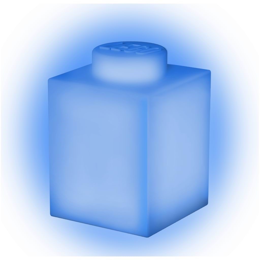 Euromic Lego Classic Silicone Brick 1000% Night Light With Ledlite- Blue - Kinder Lampen