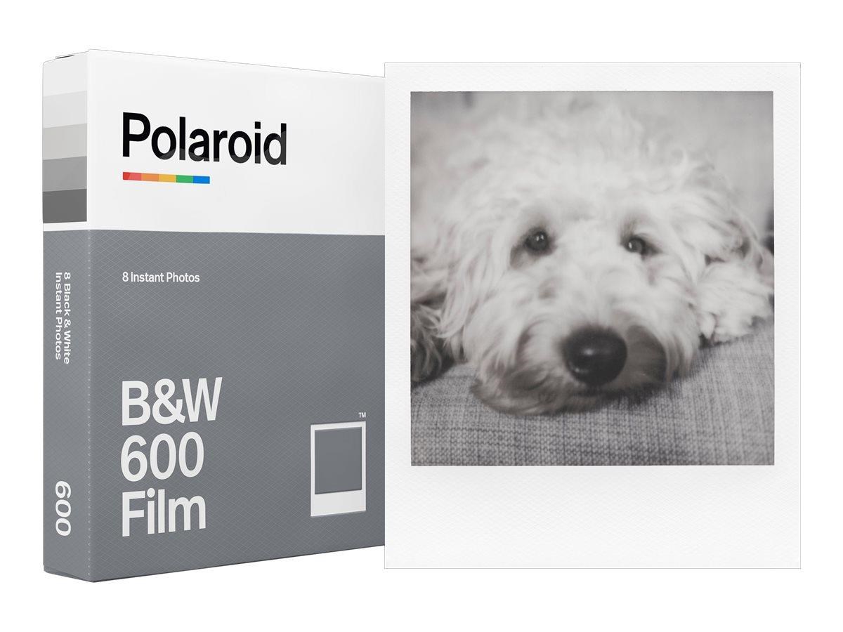 Polaroid Black & White Film 600 Type (8 Exposures) - White Frame - Photo Film 006003