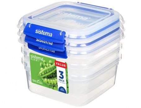 Sistema Square Klip It Plus 3 Pack 1.15 L - Kuechenzubehoer