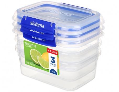 Sistema Rectangle Klip It Plus 3 Pack 1L - Kuechenzubehoer 881613